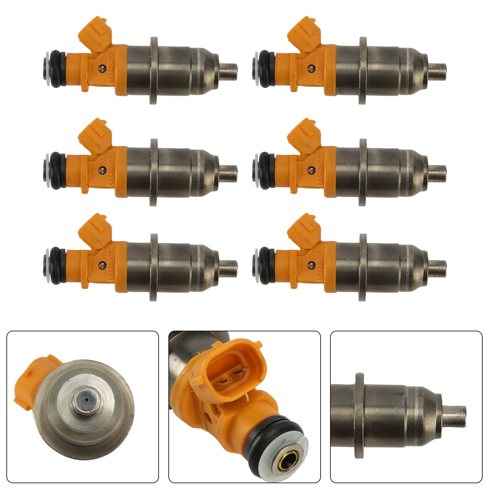 6PC E7T25080 Fuel Injectors 60V-13761-00-00 For Yamaha Outboard 250 300 HP
