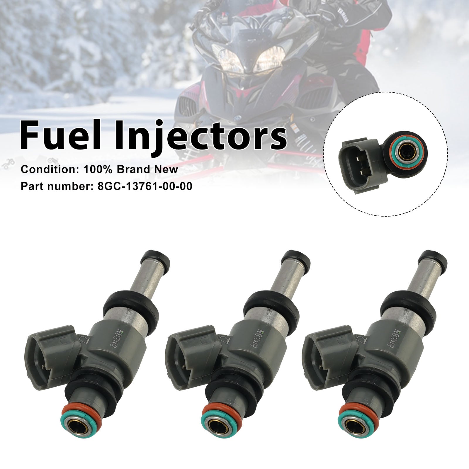 3PC Fuel Injectors 8GC-13761-00-00 For Yamaha PHAZER MTX FX NYTRO MTX GT RTX
