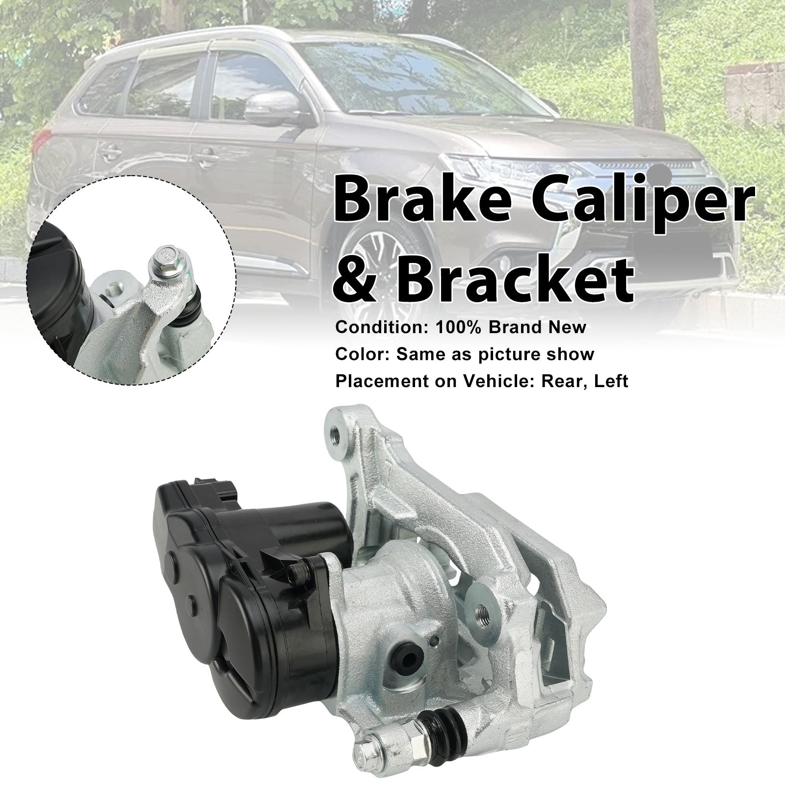 Rear Left Brake Caliper 4605C043 Fit Mitsubishi Outlander MK3 2013-2021 w/Motor