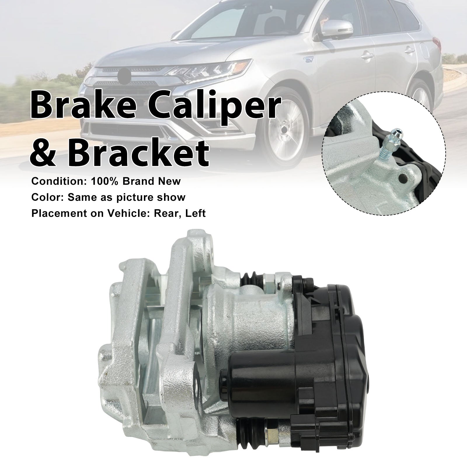 Rear Left Brake Caliper 4605C043 Fit Mitsubishi Outlander MK3 2013-2021 w/Motor