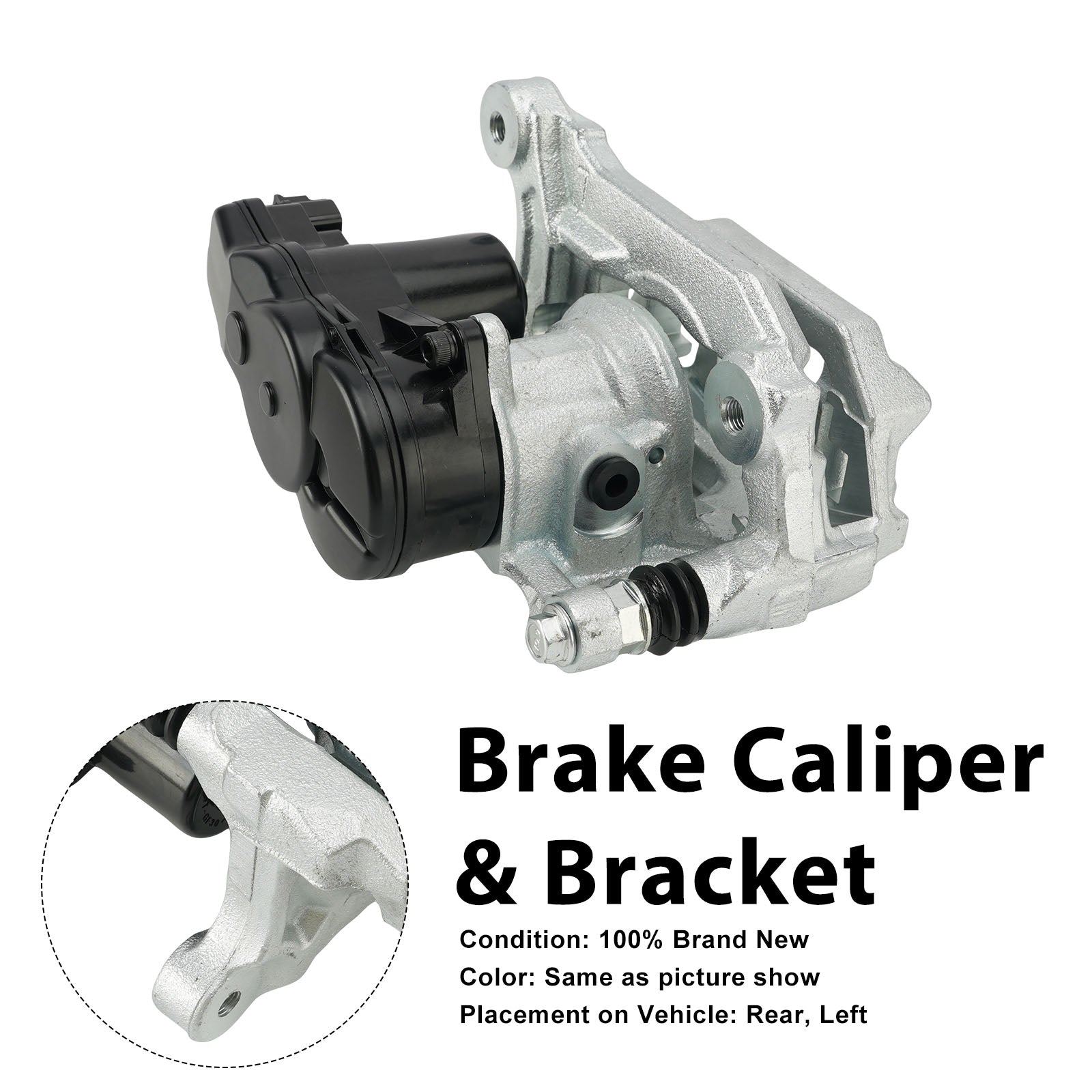 Rear Left Brake Caliper 4605C043 Fit Mitsubishi Outlander MK3 2013-2021 w/Motor