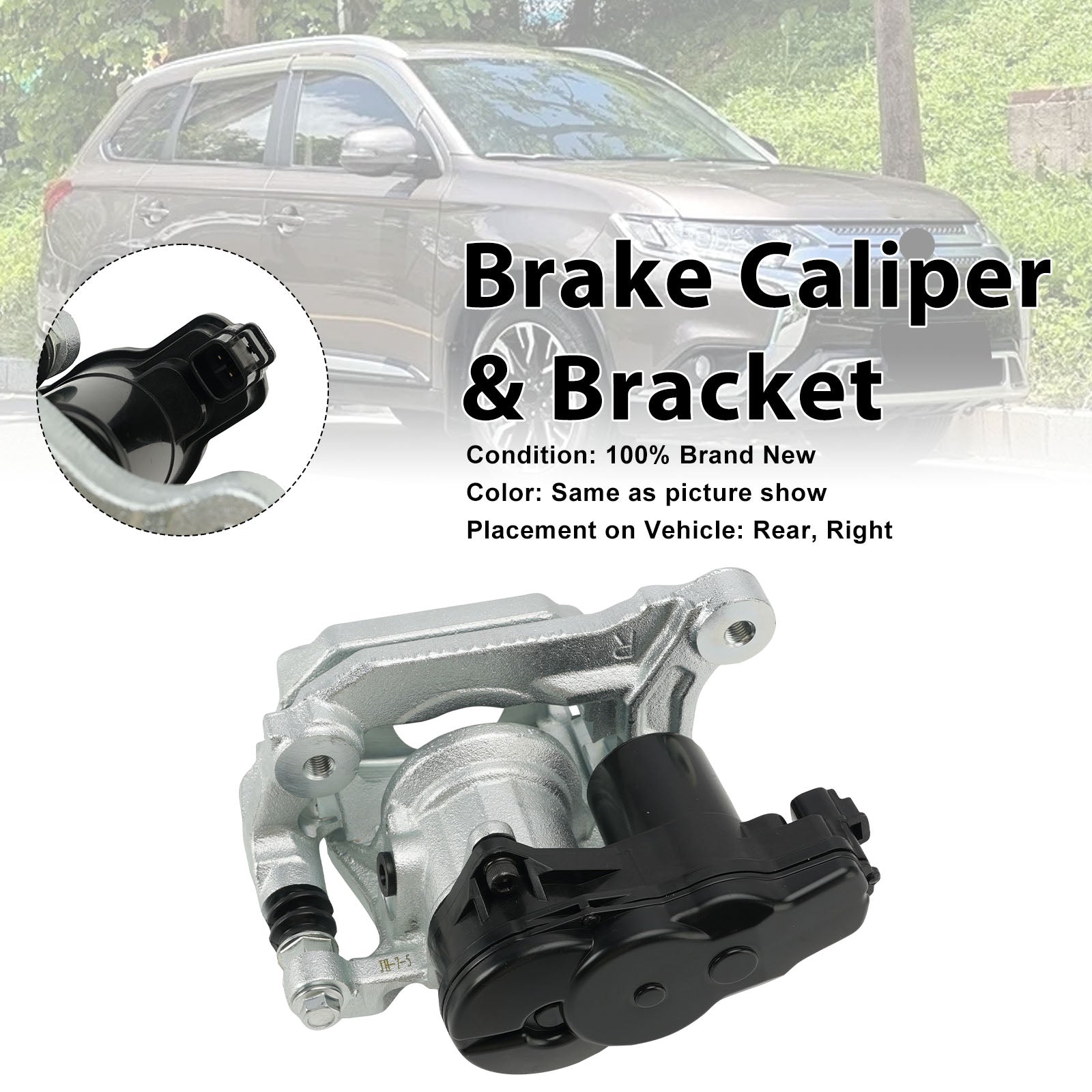 Rear Right Brake Caliper 4605C044 Fit Mitsubishi Outlander MK3 2013-2021 w/Motor