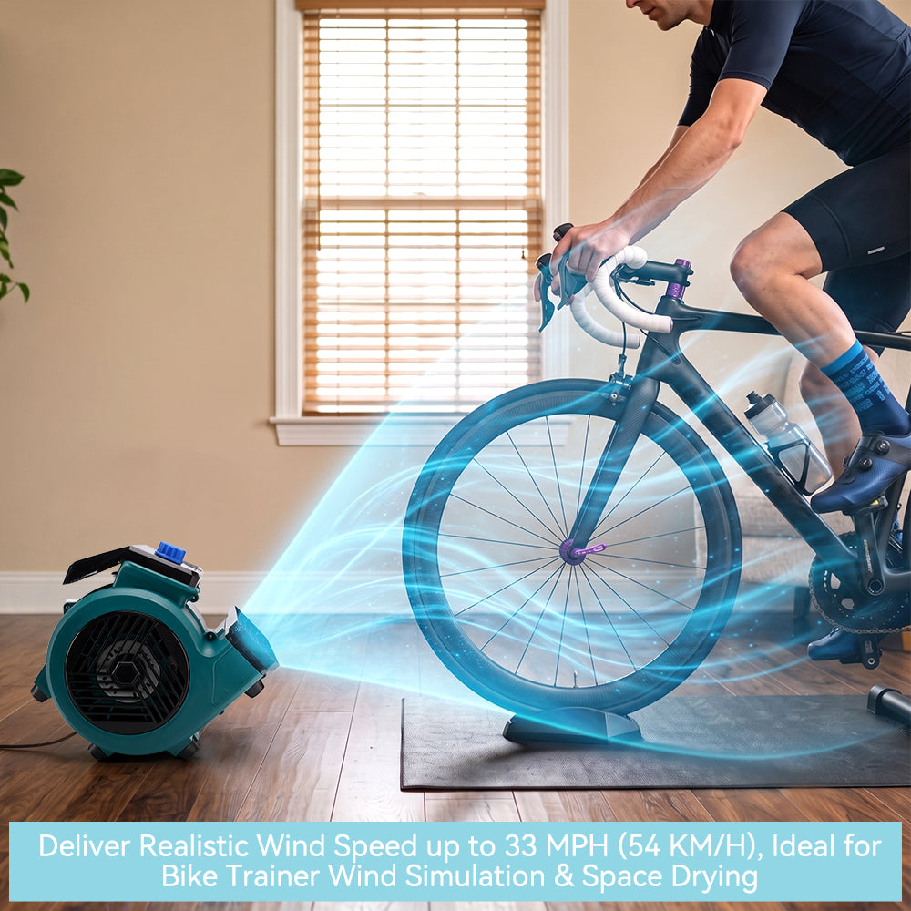 1/2 HP 1500CFM Compact Air Mover Floor Dryer with Timer