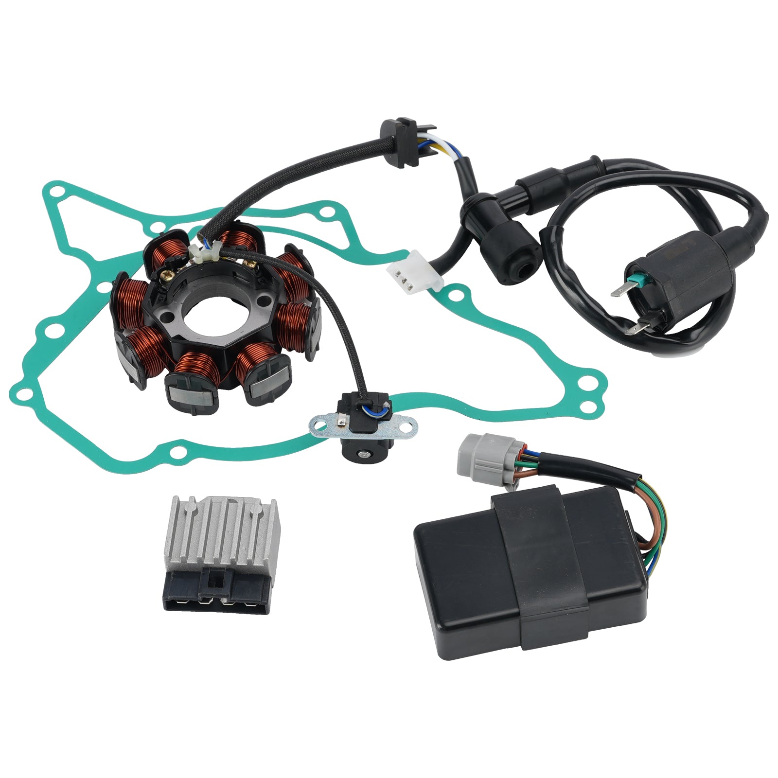 Stator Regulator CDI Box Ignition Coil Gasket Set For Kawasaki KLX110 2003-2009