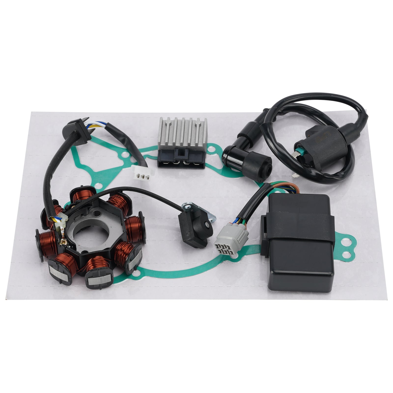 Stator Regulator CDI Box Ignition Coil Gasket Set For Kawasaki KLX110 2003-2009