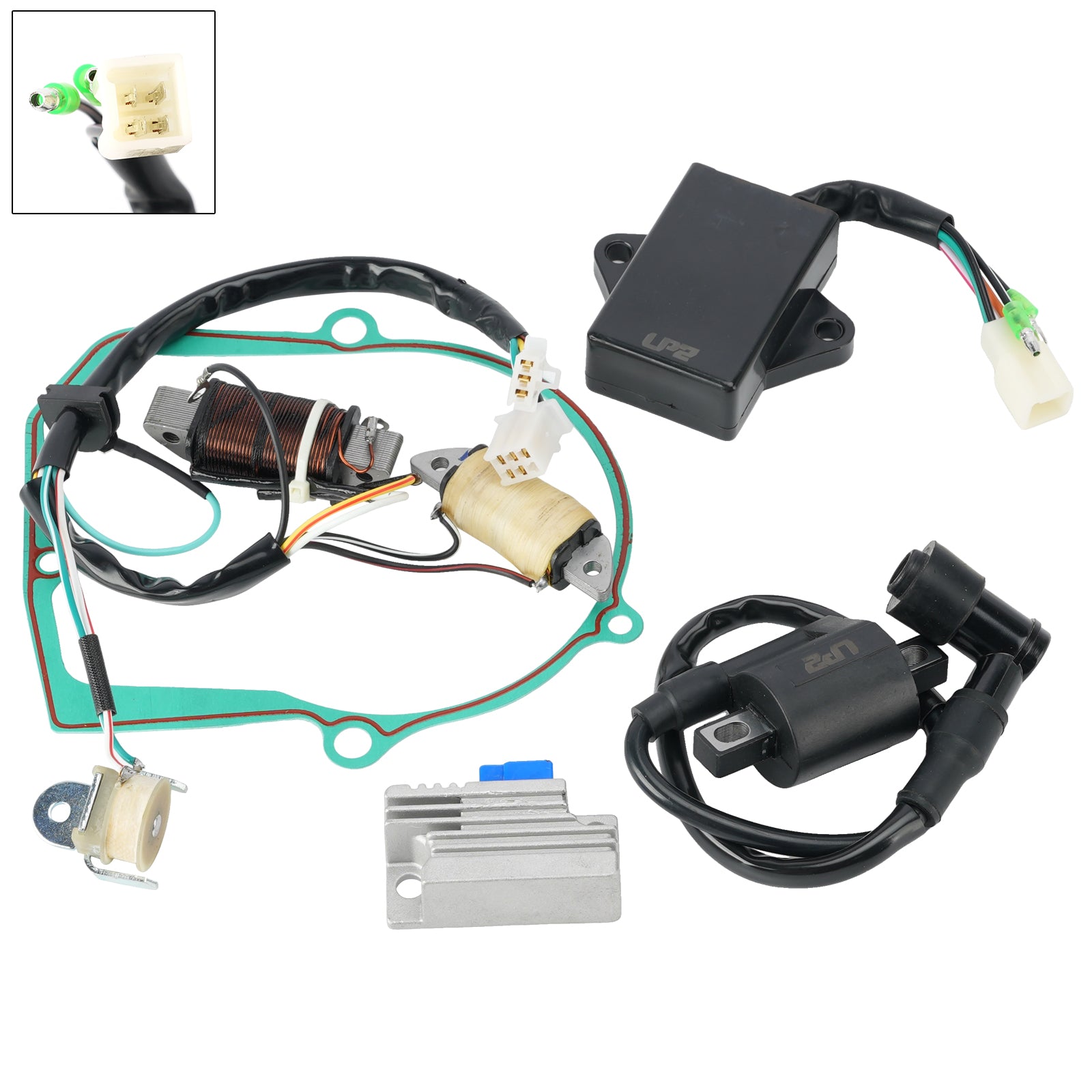 Stator Regulator CDI Box Ignition Coil Gasket Set For Yamaha T80 Townmate 87-93
