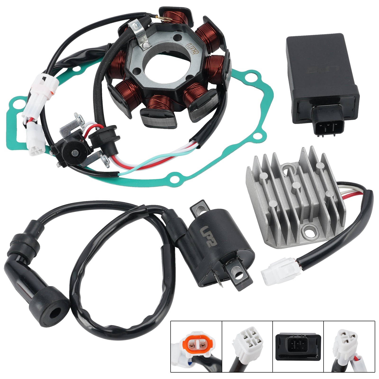 Stator Regulator CDI Box Ignition Coil Gasket Set For Yamaha Raptor 125 11-2013