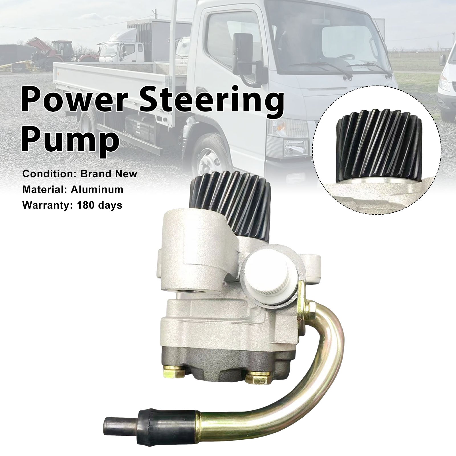 Power Steering Pump For Mitsubishi Fuso Canter FE FG 4.2L 4D33 4D34 MC093701