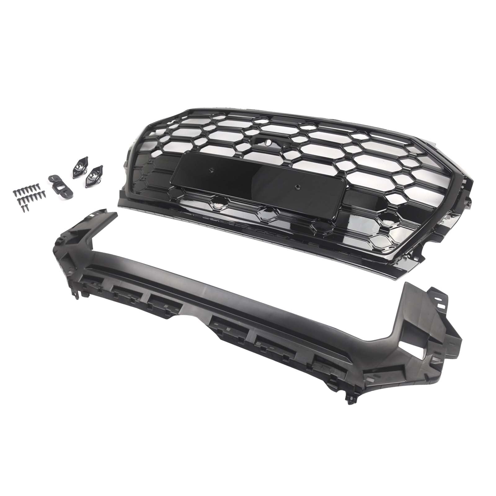 RSQ5 Style Front Honeycomb Mesh Grille Grill Fit Audi Q5 SQ5 2021-2025