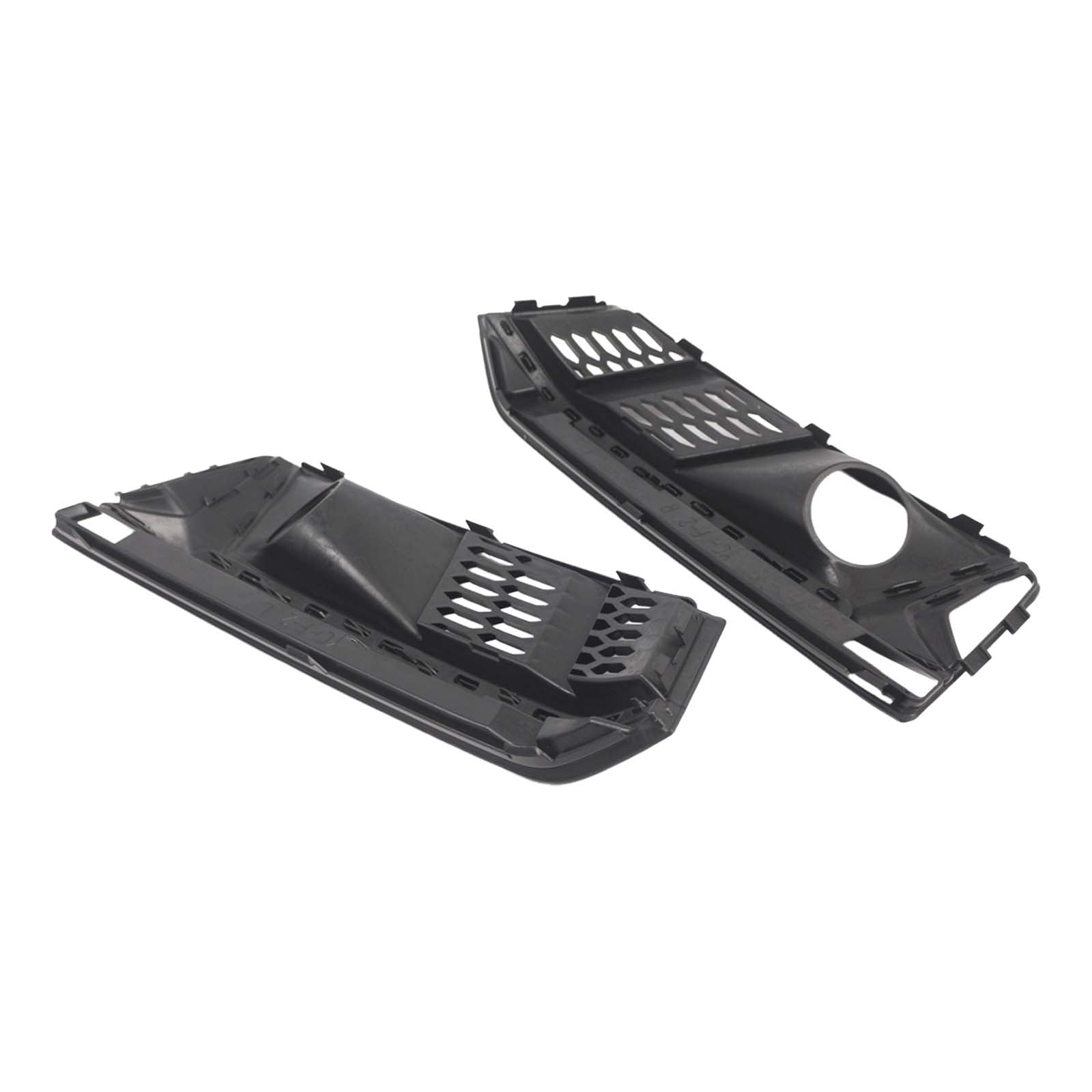 2PCS Black Front Bumper Foglight Grill Grille Fit Audi A4 B9 S4 2016-2019