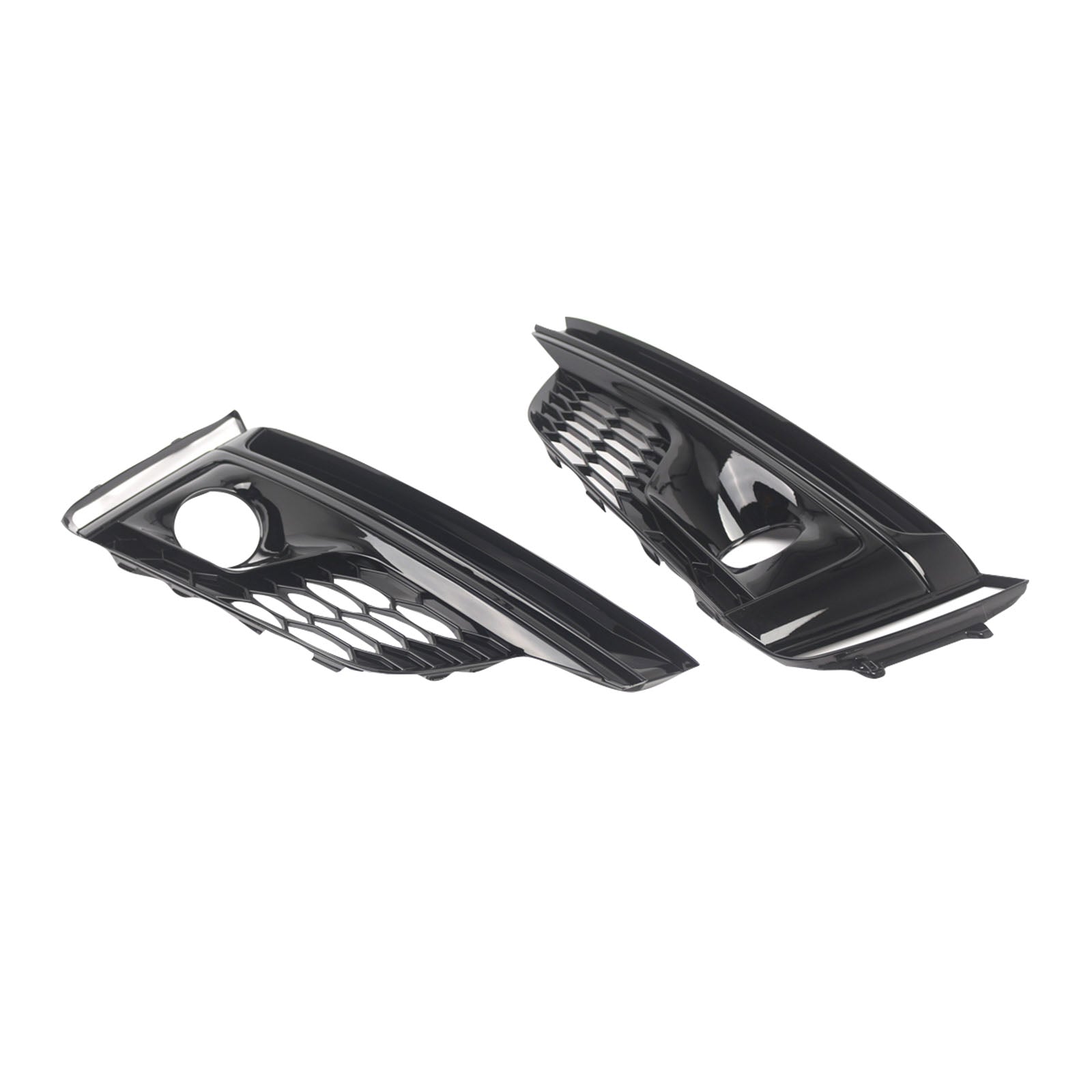 2PCS Front Bumper Fog Light Grille Cover Fit Audi A5 S5 S-Line 2018-2019