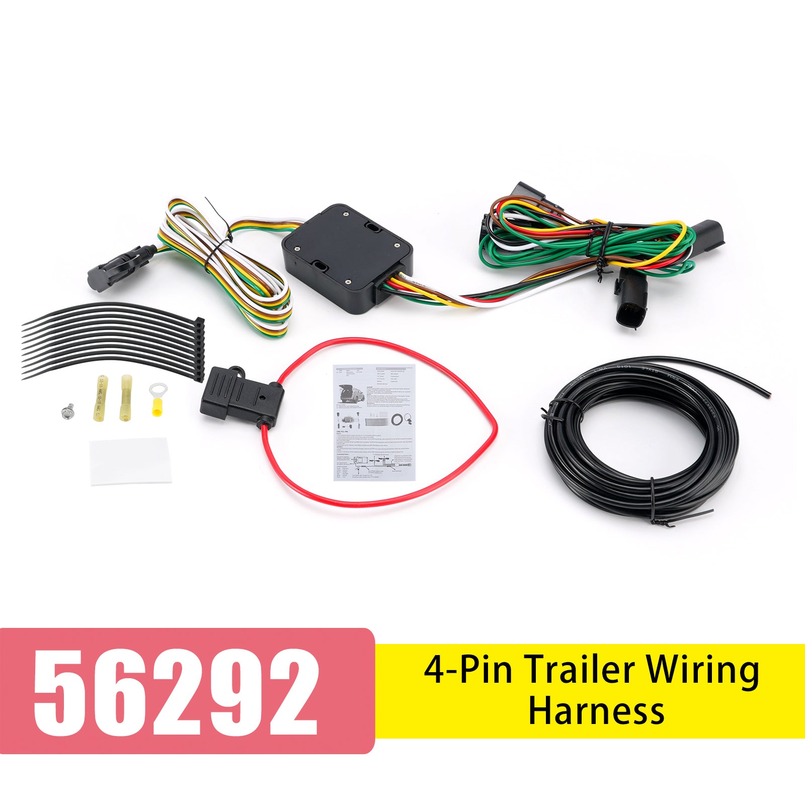 4-Pin Trailer Wiring Harness 56292 for Ford Edge Sport Titanium 2015-2018