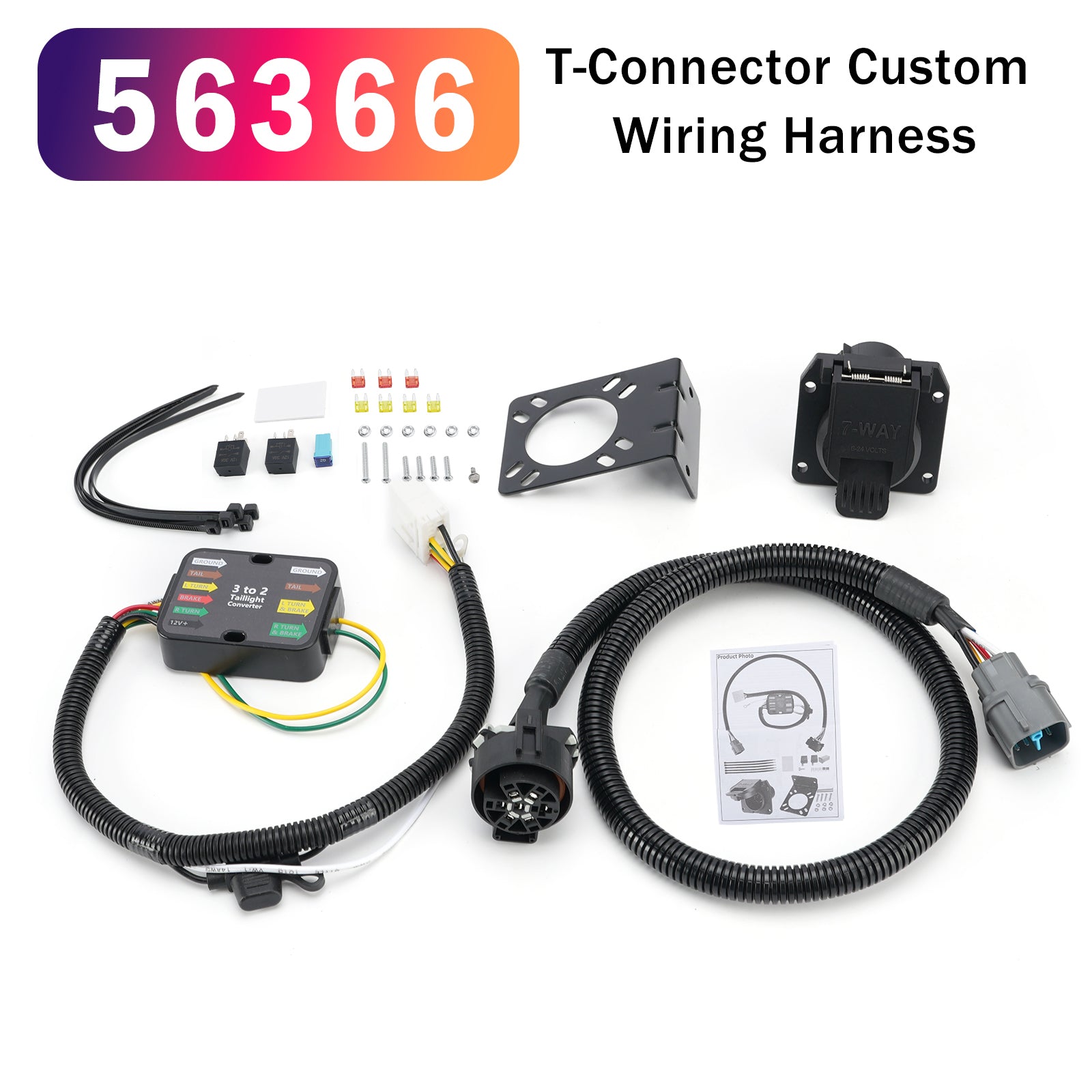 56366 T-Connector Custom Wiring Harness for Honda Pilot Ridgeline