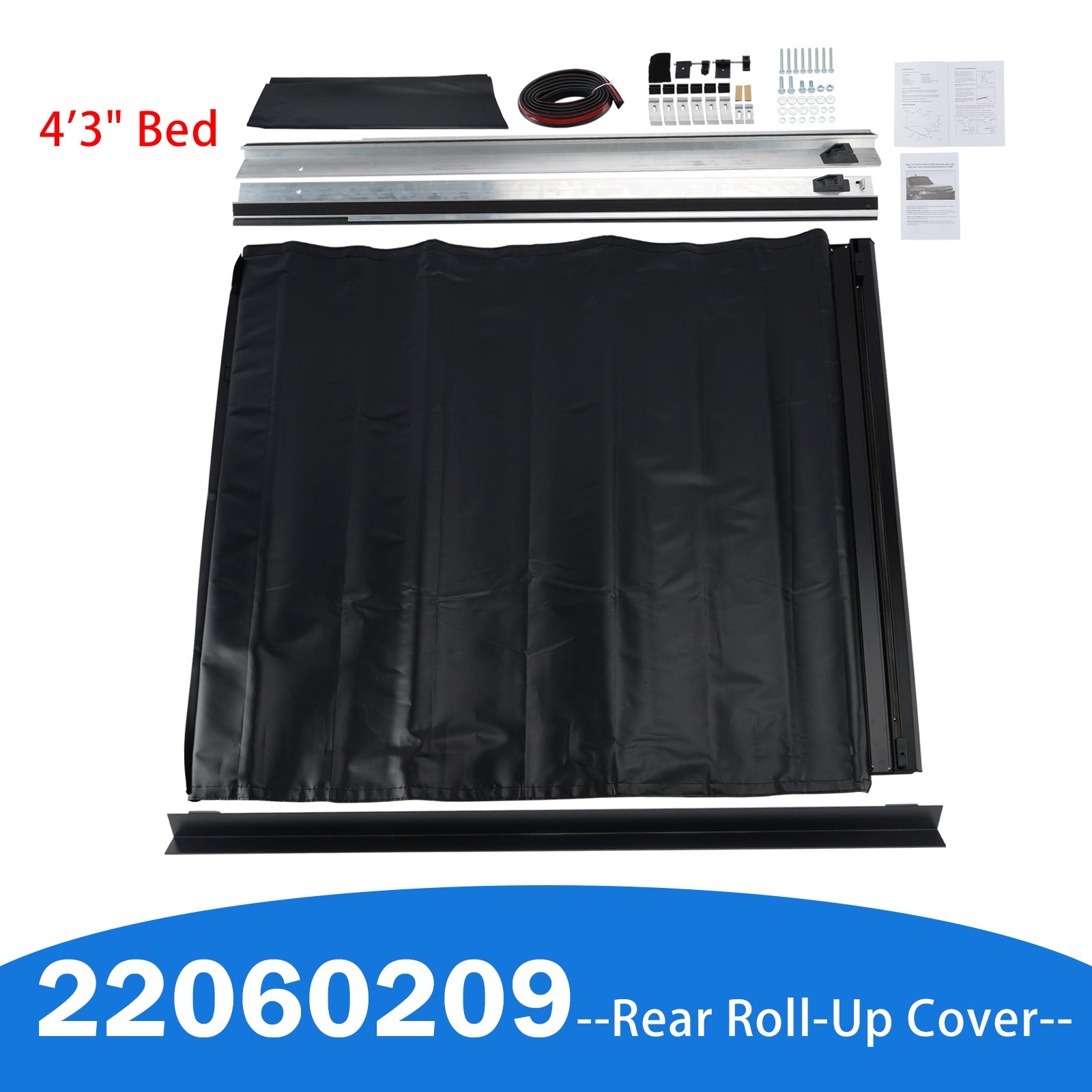 Rear Roll-Up Cover 22060209 for Hyundai Santa Cruz 2022-2026 4'3" Bed