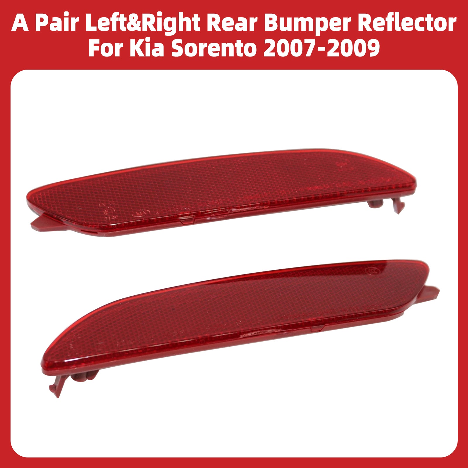 A Pair Left&Right Rear Bumper Reflector For Kia Sorento 2007-2009