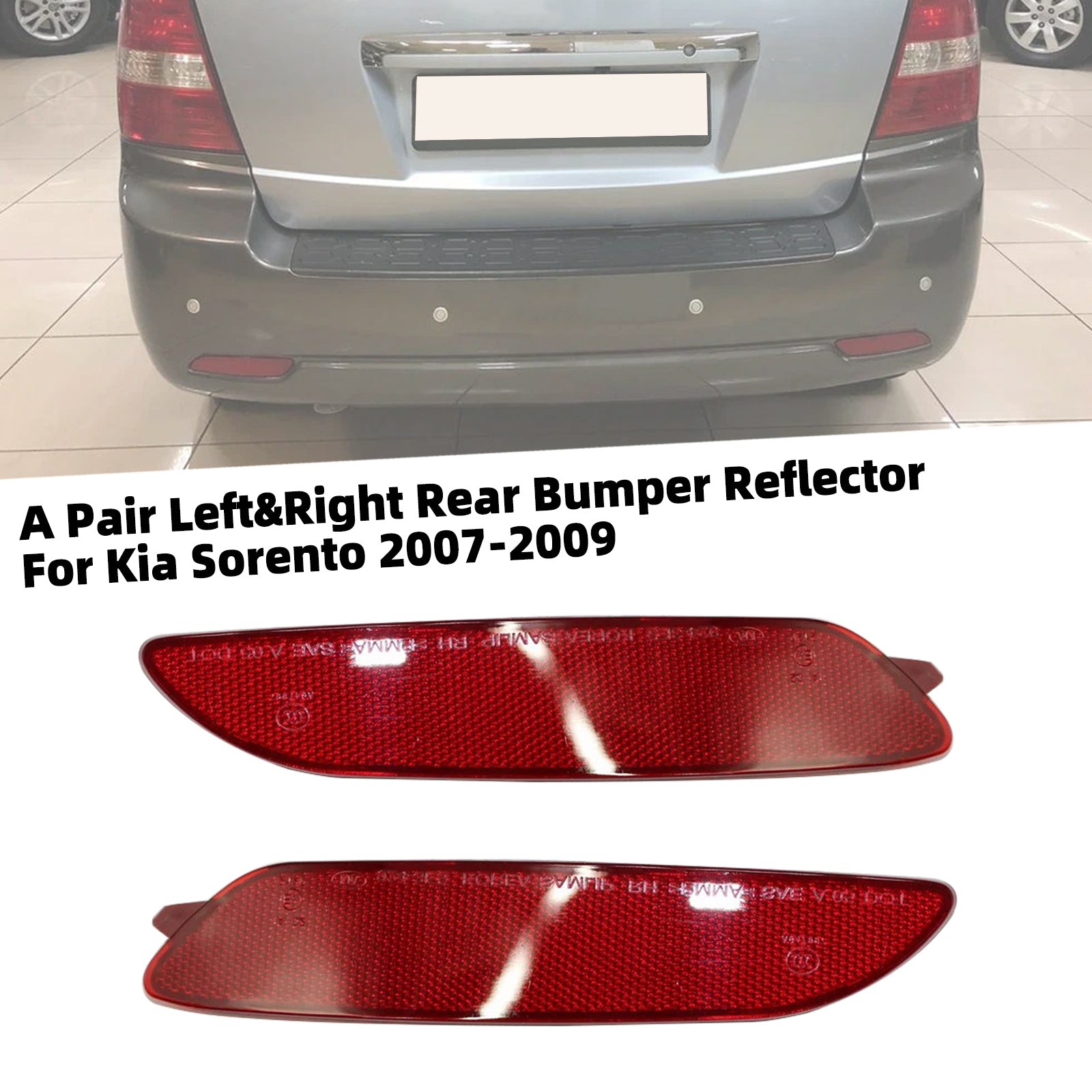 A Pair Left&Right Rear Bumper Reflector For Kia Sorento 2007-2009