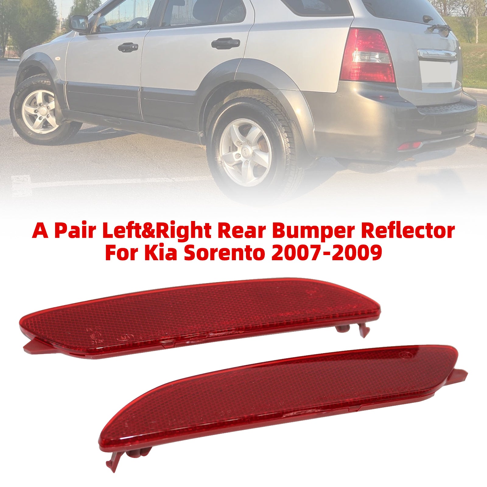 A Pair Left&Right Rear Bumper Reflector For Kia Sorento 2007-2009