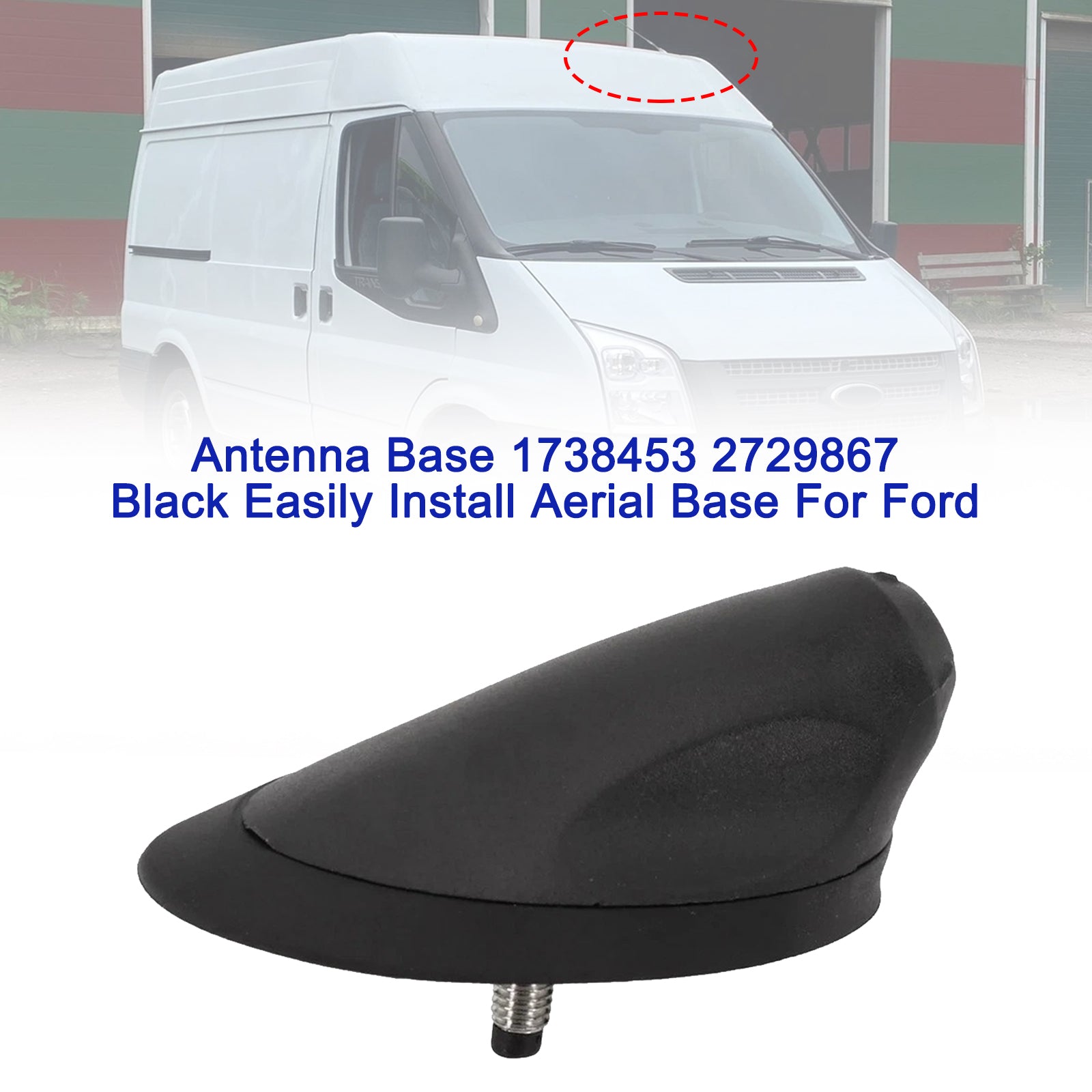 Antenna Base 1738453 2729867 Black Easily Install Aerial Base For Ford