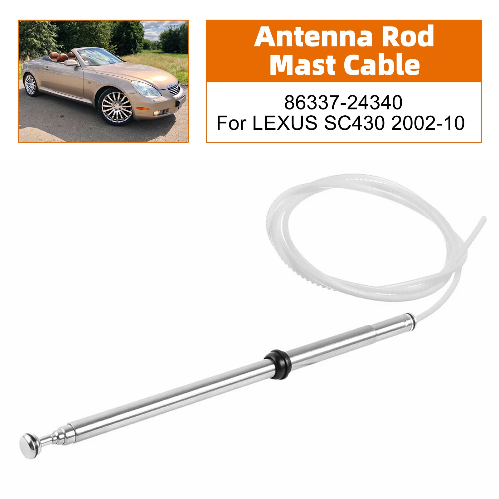 Antenna Rod Mast Cable 86337-24340 For LEXUS SC430 2002-2010