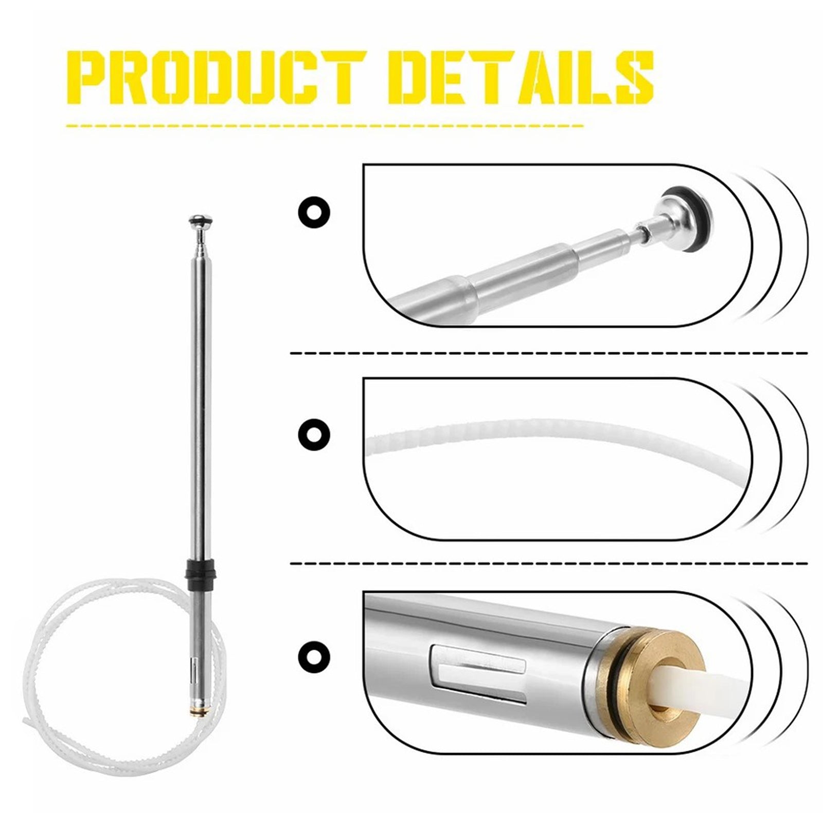 Power Antenna Mast Stainless Steel 86337-0W030 For Lexus RX300 1999-2003