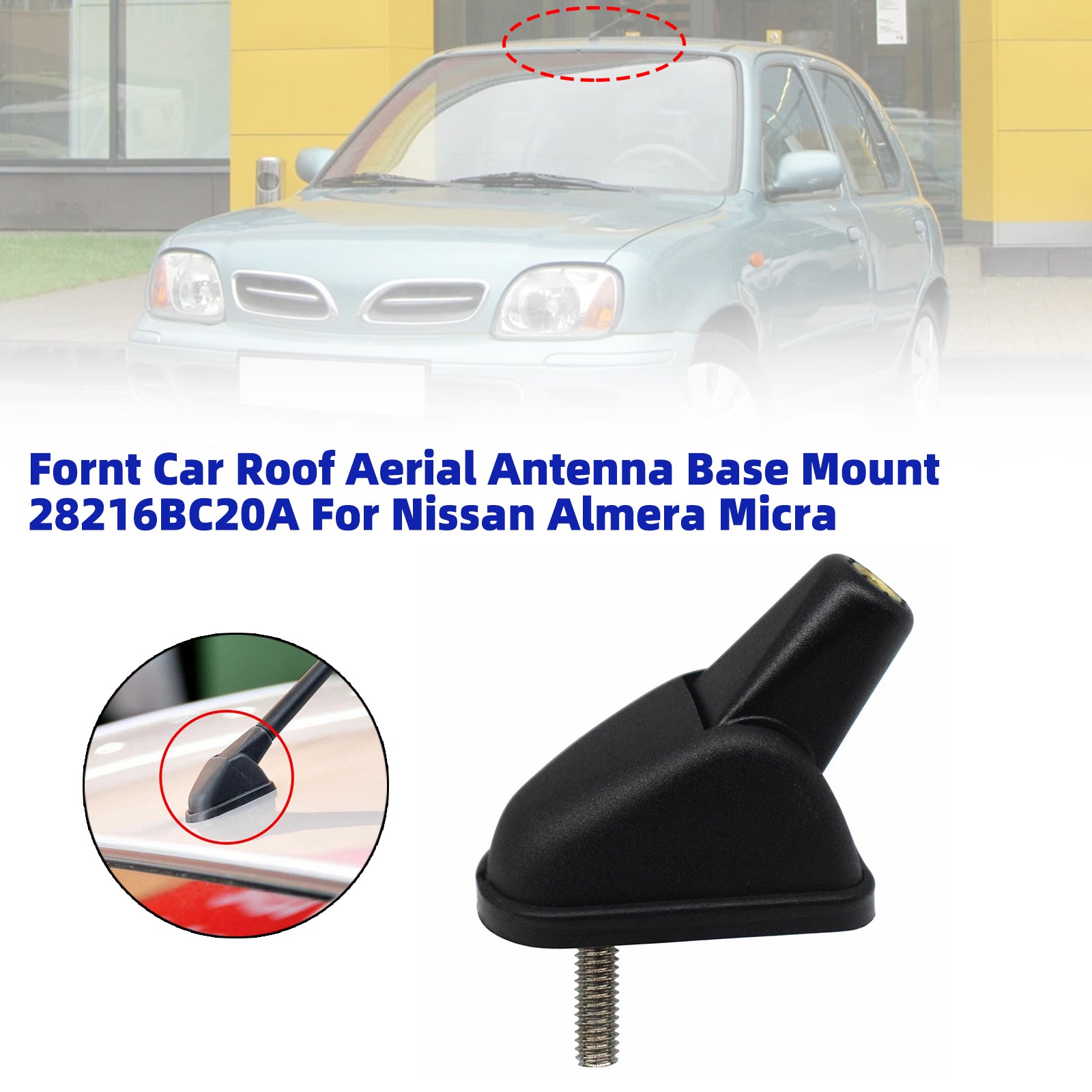 Fornt Car Roof Aerial Antenna Base Mount 28216BC20A For Nissan Almera Micra