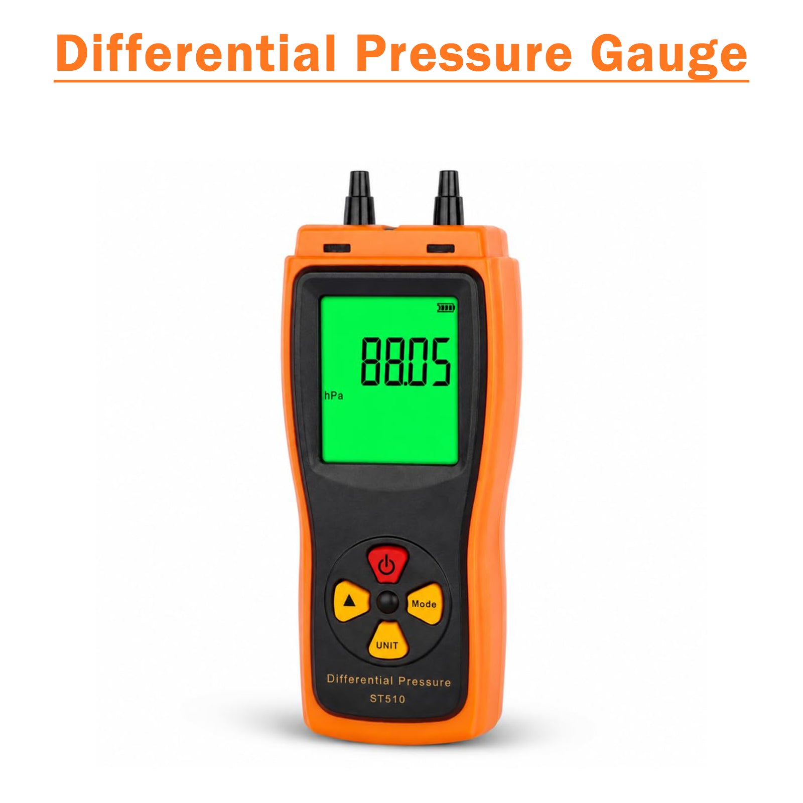 ST510 Digital Manometer Low Pressure Accurate Air Pressure Meter 0~100hPa