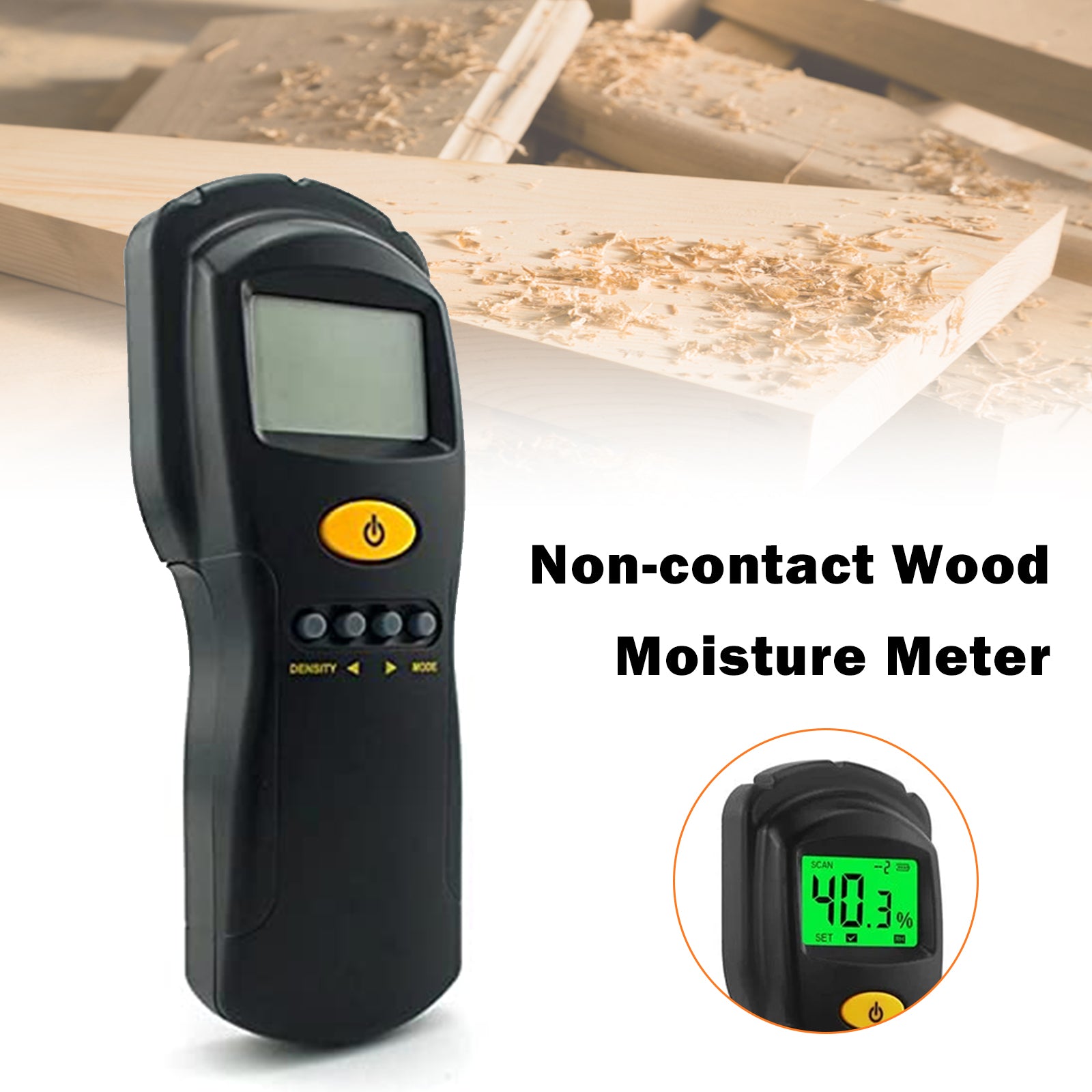 AS981 Non-contact Wood Moisture Meter Digital Hygrometer Humidity Tester