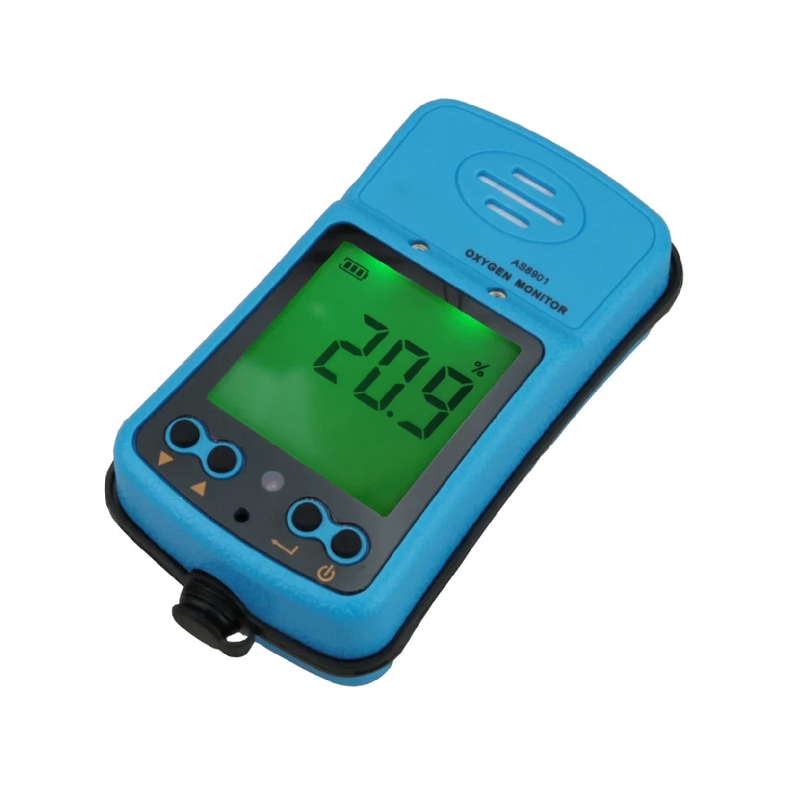 AS8901 Oxygen Monitor O2 Gas Detector 0-30% VOL Sound Light Alarm