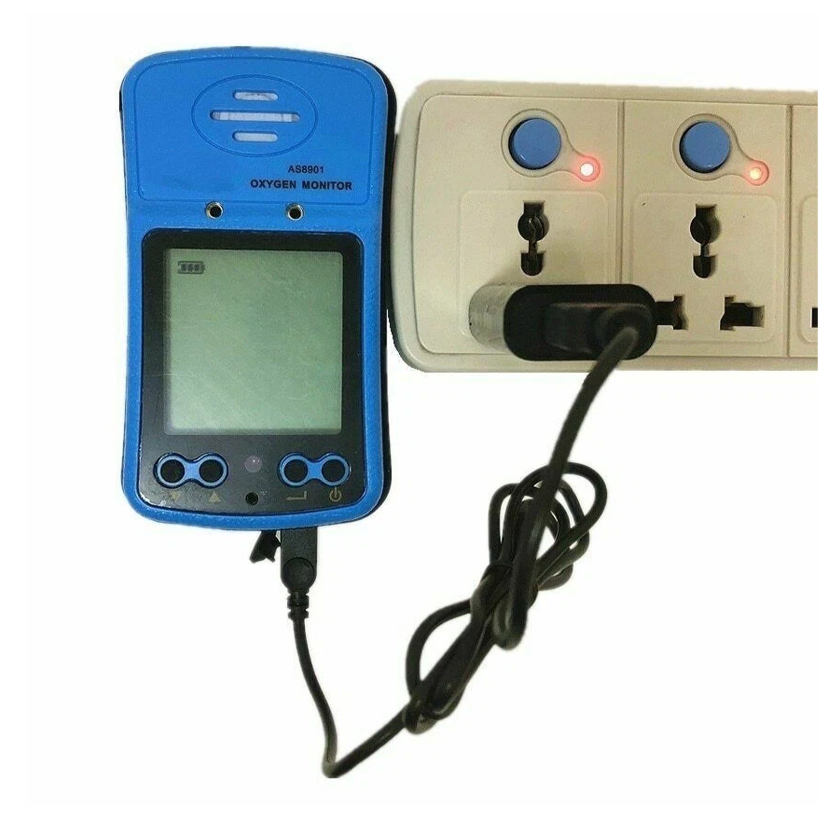 AS8901 Oxygen Monitor O2 Gas Detector 0-30% VOL Sound Light Alarm