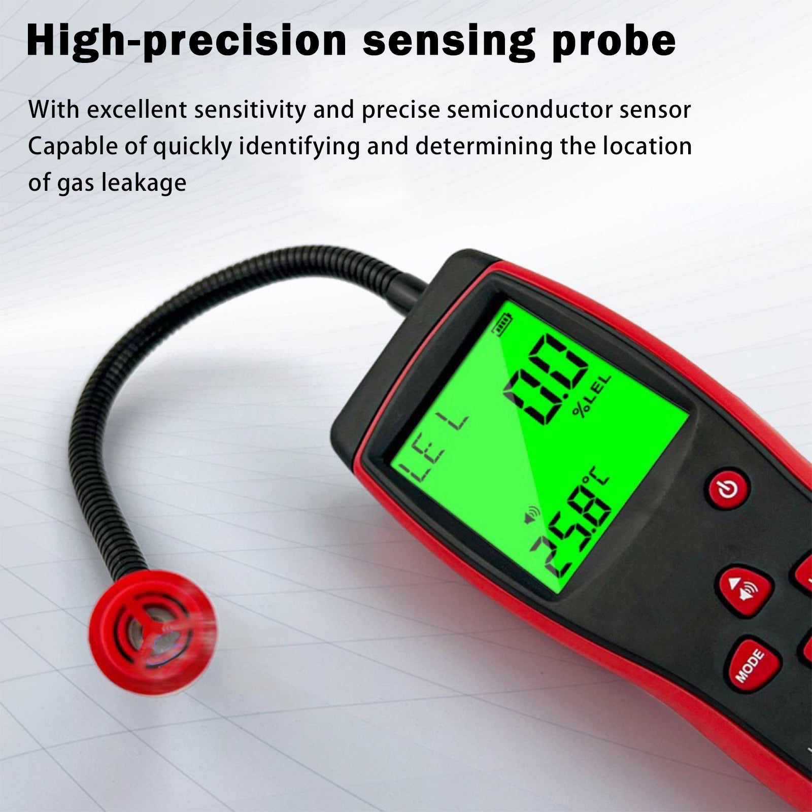 AS8800A Combustible Gas Leak Detector LCD LEL Gas Monitor