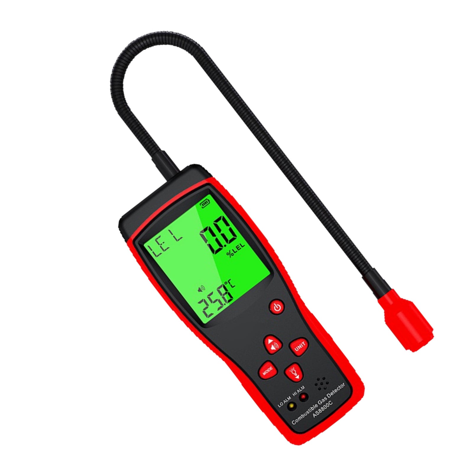 AS8800A Combustible Gas Leak Detector LCD LEL Gas Monitor