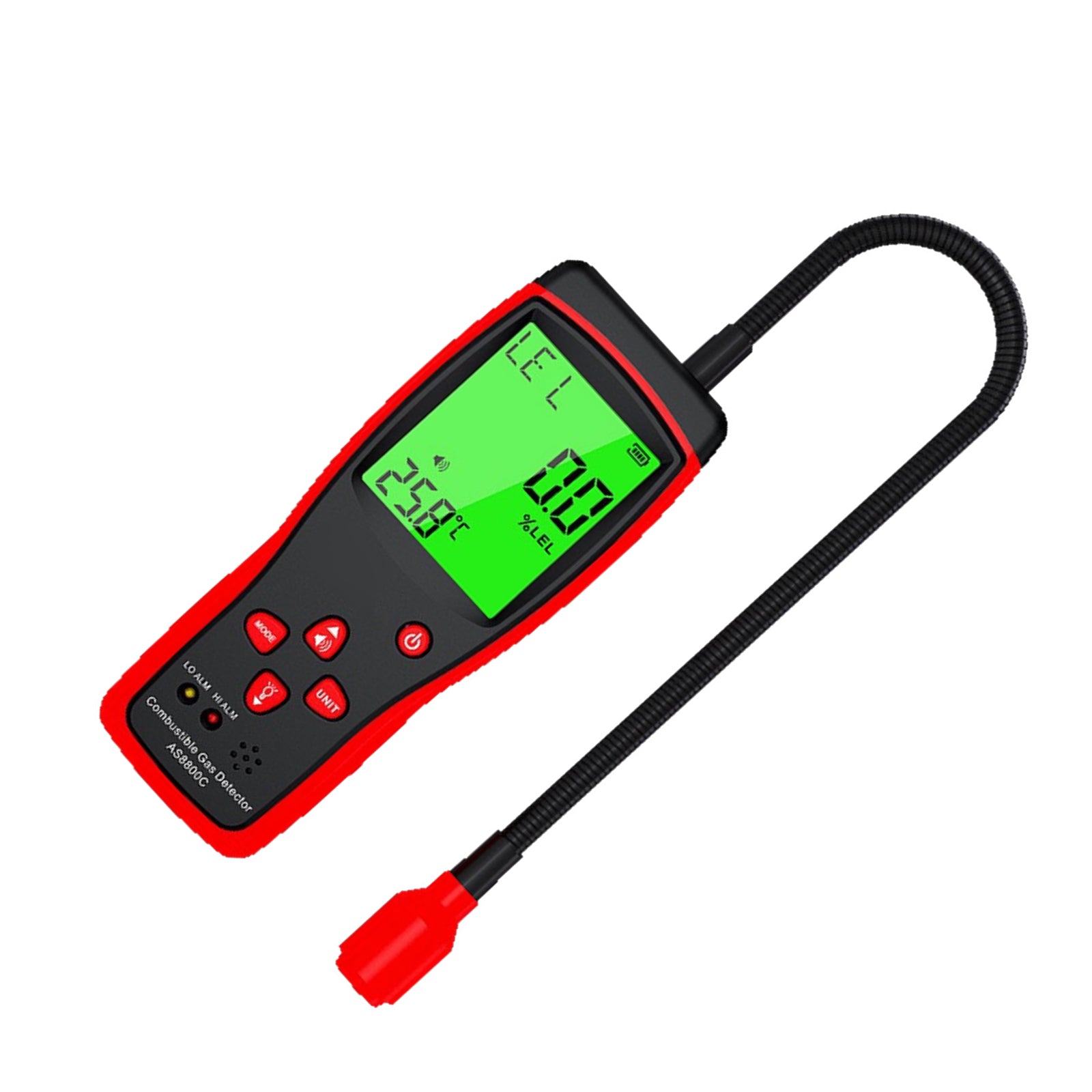 AS8800A Combustible Gas Leak Detector LCD LEL Gas Monitor