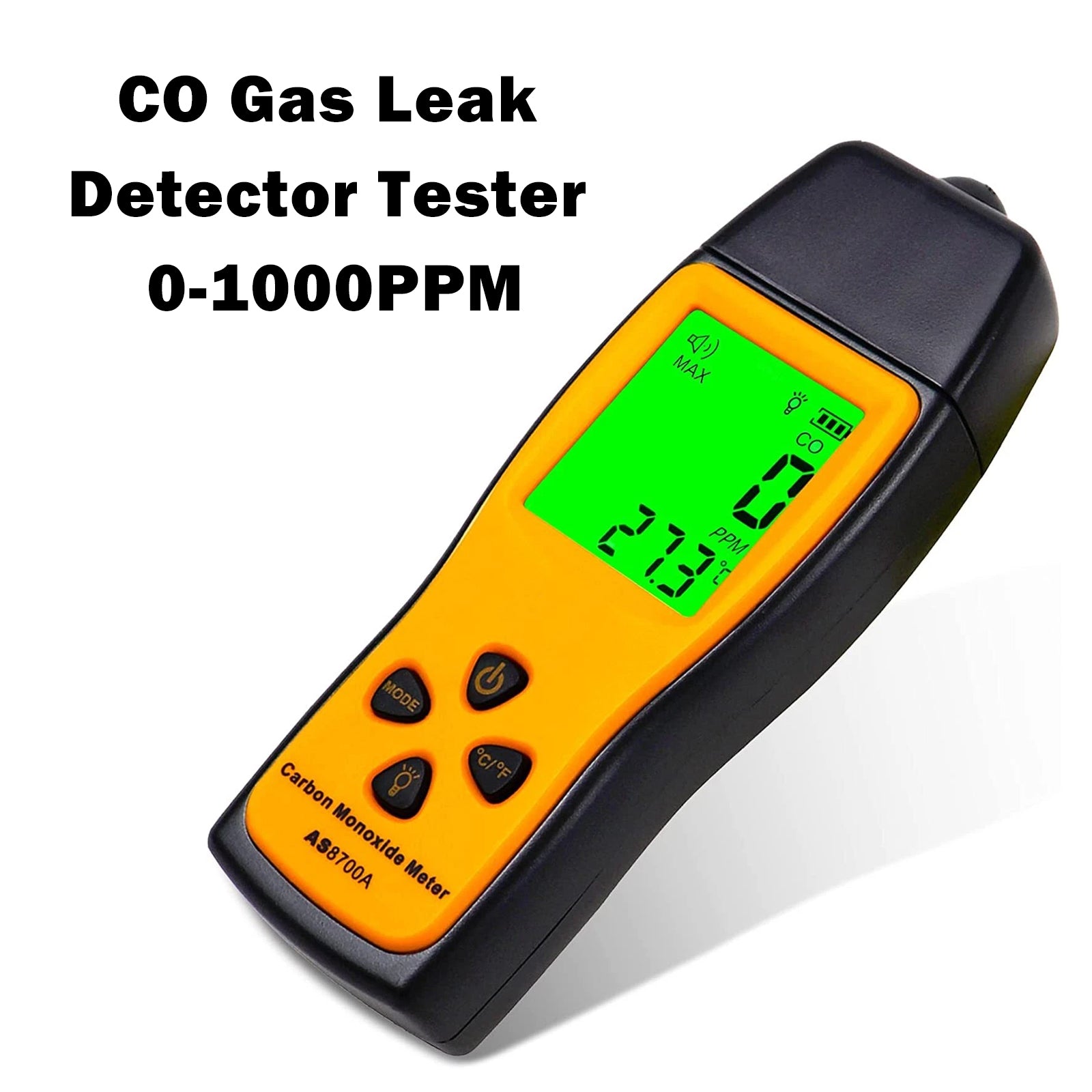 AS8700A Handheld Carbon Monoxide Meter Analyze Leak Detector Tester 0-1000PPM