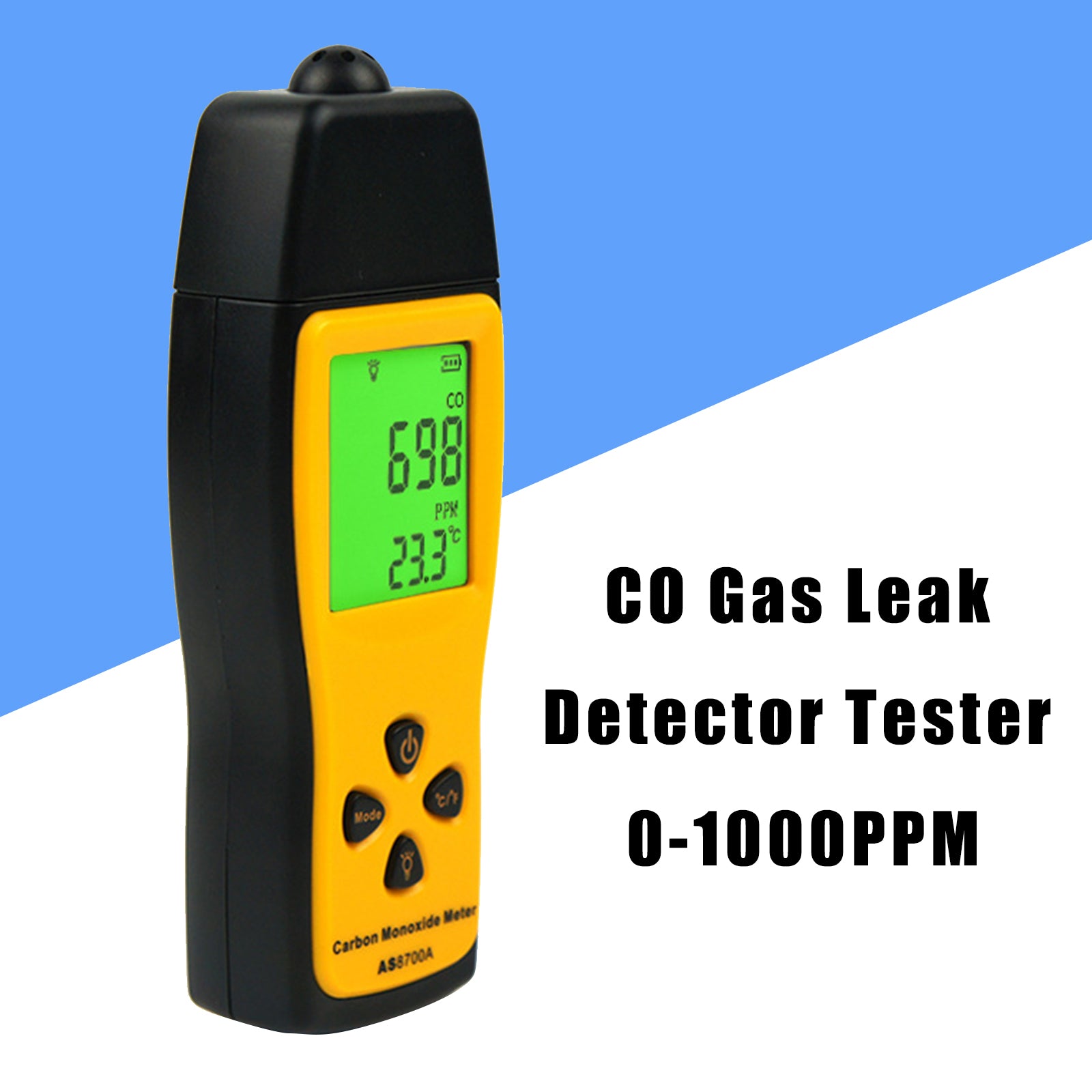 AS8700A Handheld Carbon Monoxide Meter Analyze Leak Detector Tester 0-1000PPM