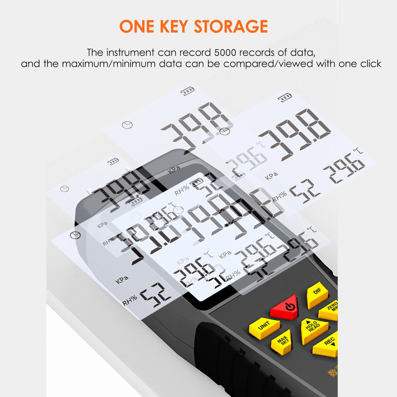 AS511B High Precision Digital Differential Pressure Gauge -206.8~206.8KPA