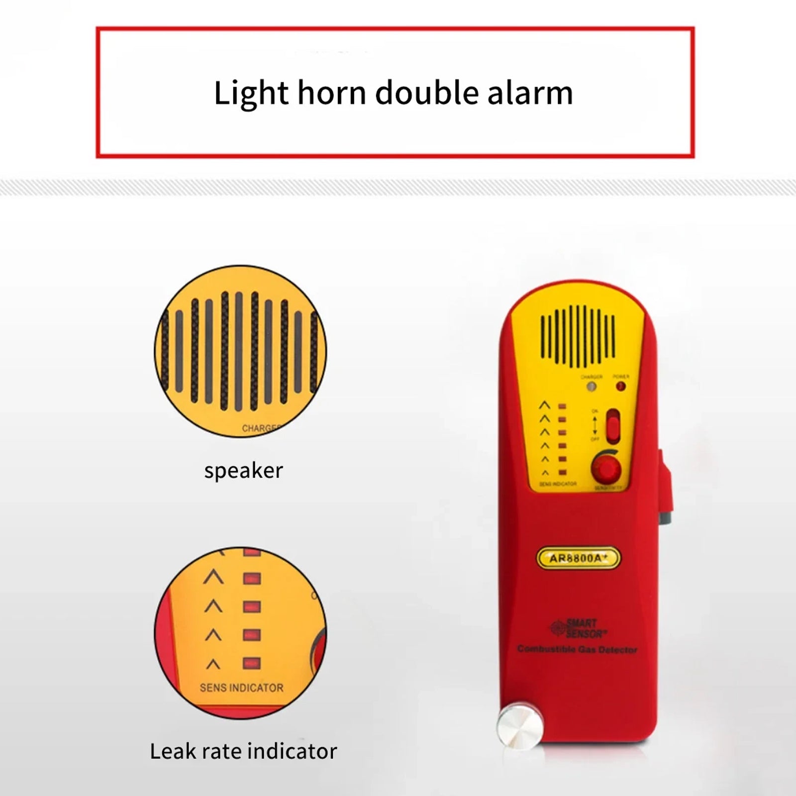 AR8800A+ Natural Gas Test Methane Coal Combustible Gas Leak Detector