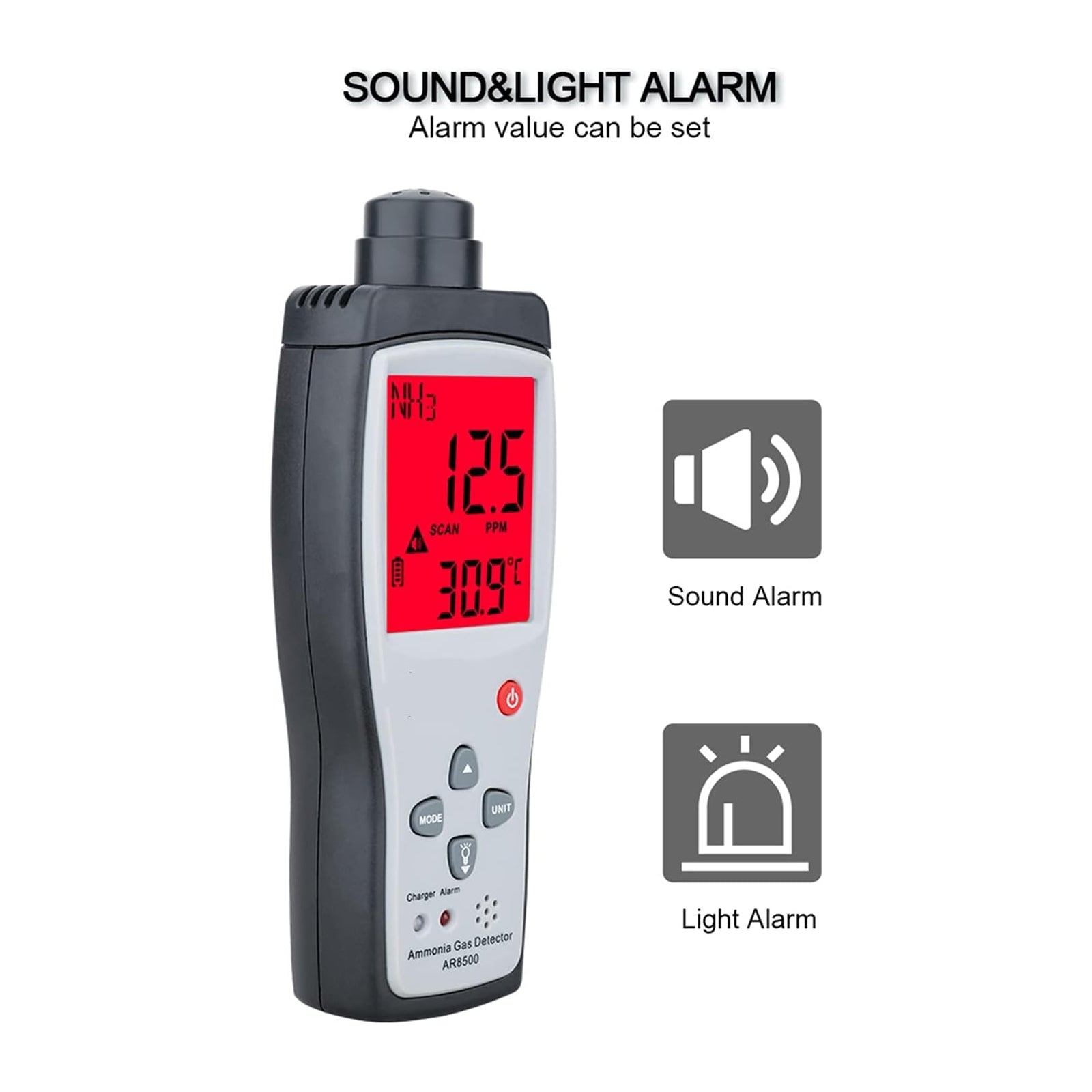 AR8500 Ammonia Gas Detector NH3 Monitor NH3 Gas Analyzer 0-100PPM