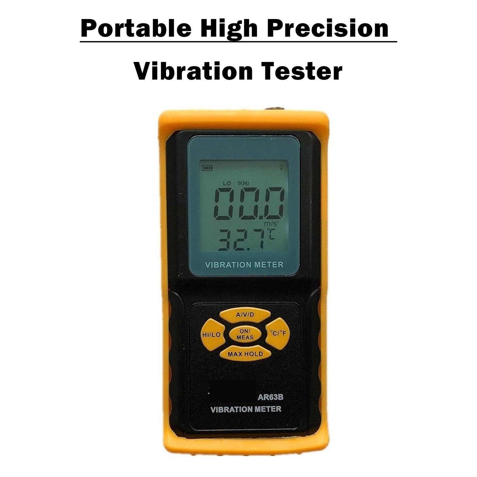 Digital AR63B Vibration Meter Vibrometer 3-in-1 Measuring Modes For Accelerat