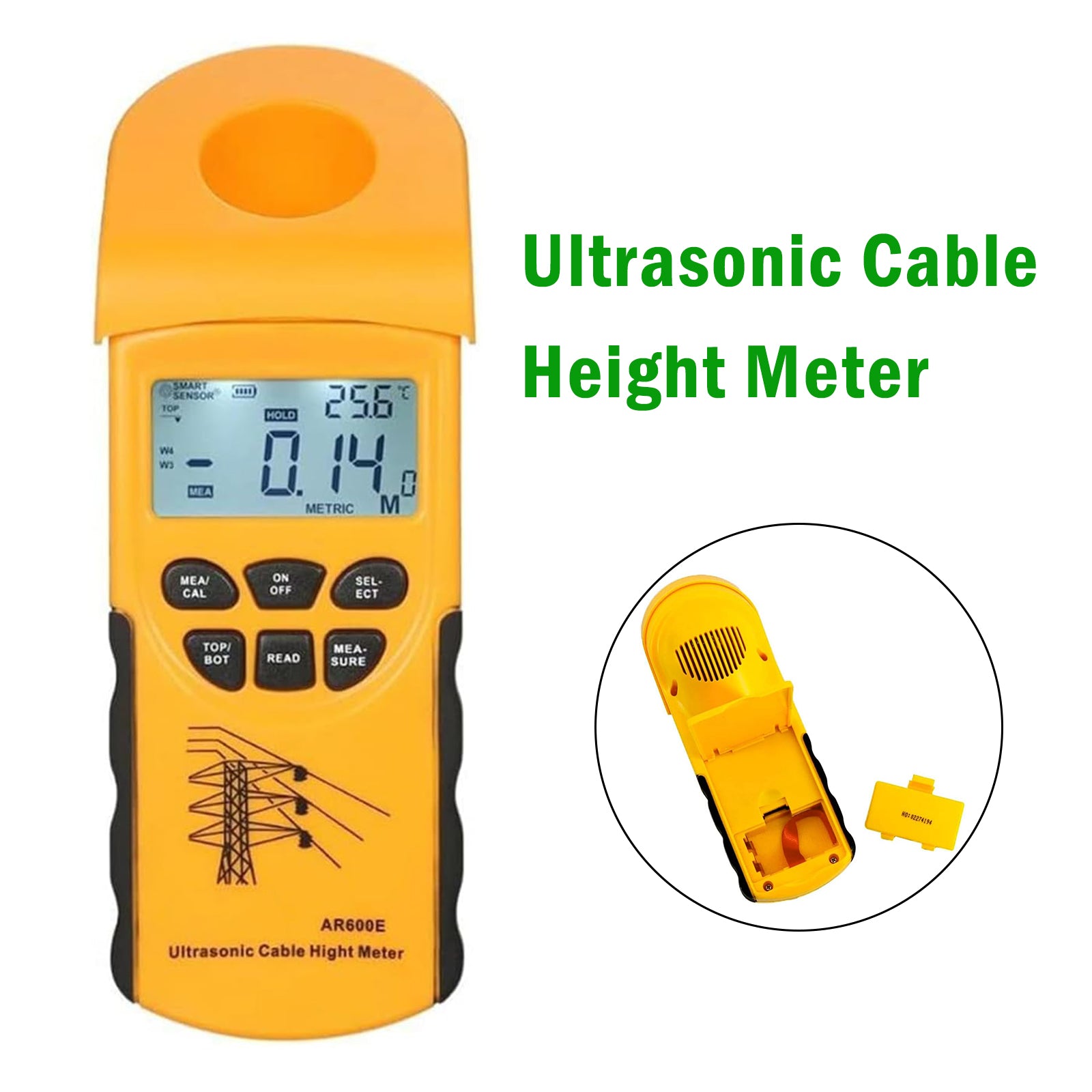 AR600E Cable Height Meter Digital Ultrasonic Cable Height Meter Measurement