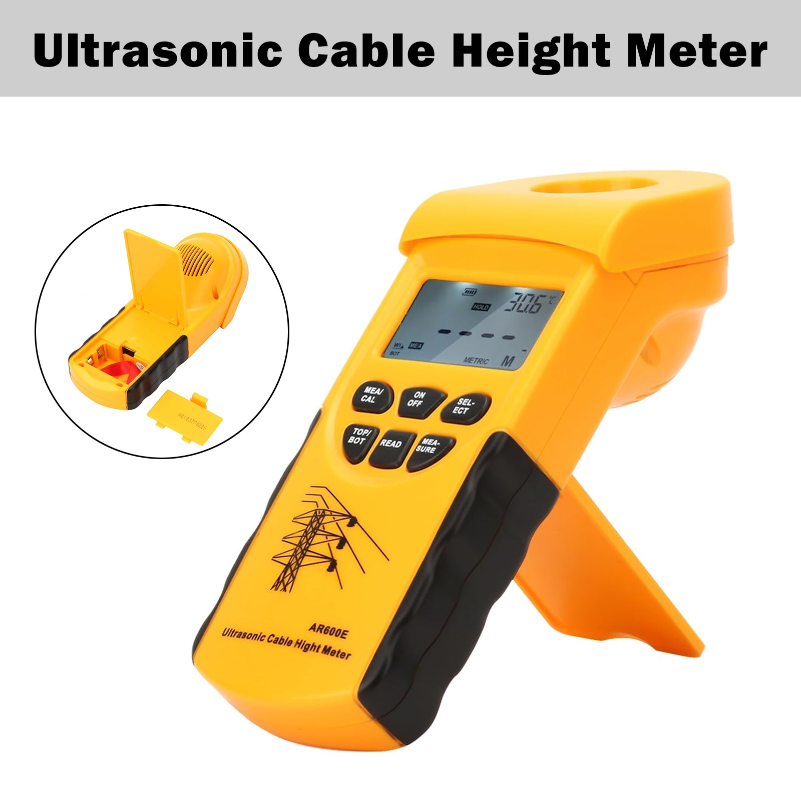 AR600E Cable Height Meter Digital Ultrasonic Cable Height Meter Measurement