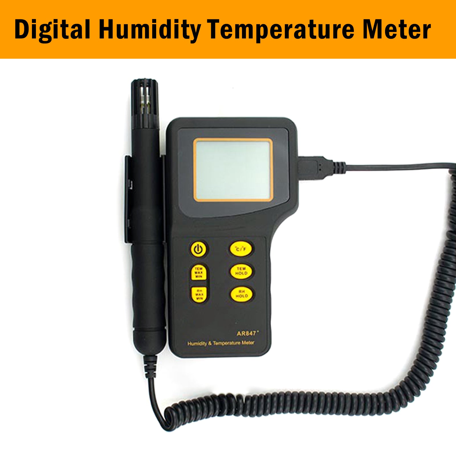 AR847 Digital Humidity Temperature Meter Thermometer Hygrometer 5%~98%
