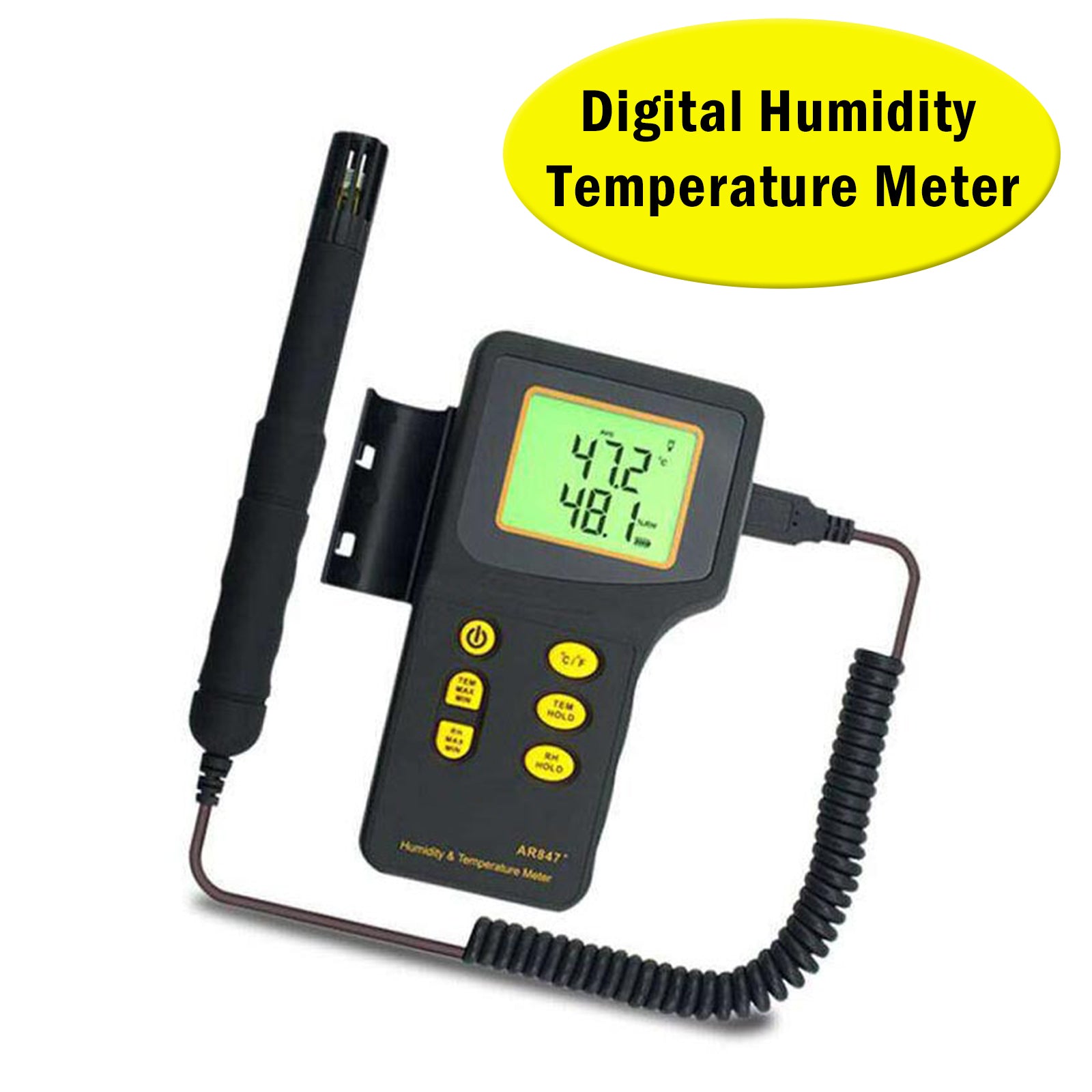 AR847 Digital Humidity Temperature Meter Thermometer Hygrometer 5%~98%