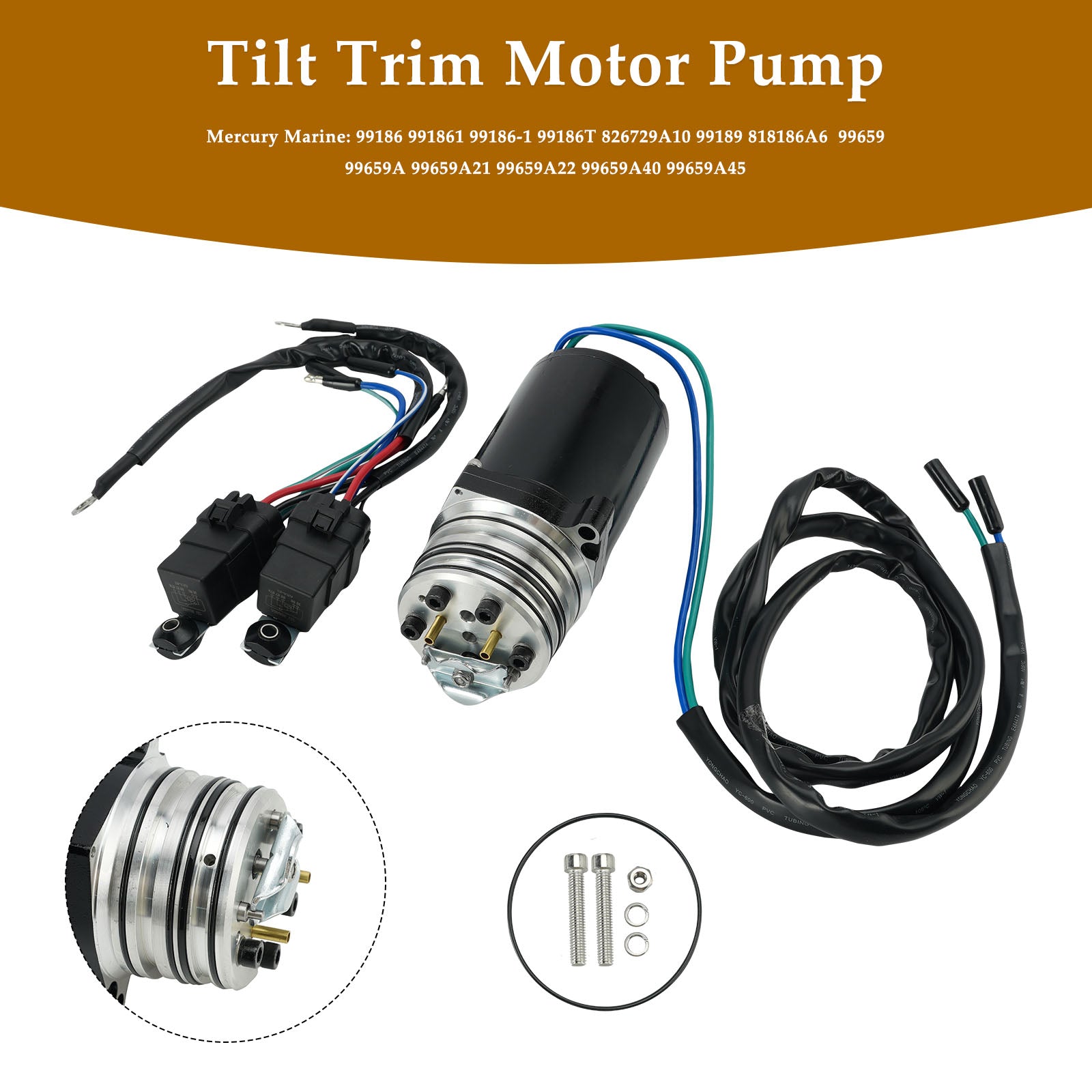 Tilt Trim Motor Pump For Mercury 40HP-220HP 10815PN 430-22012 99186 3 Wire