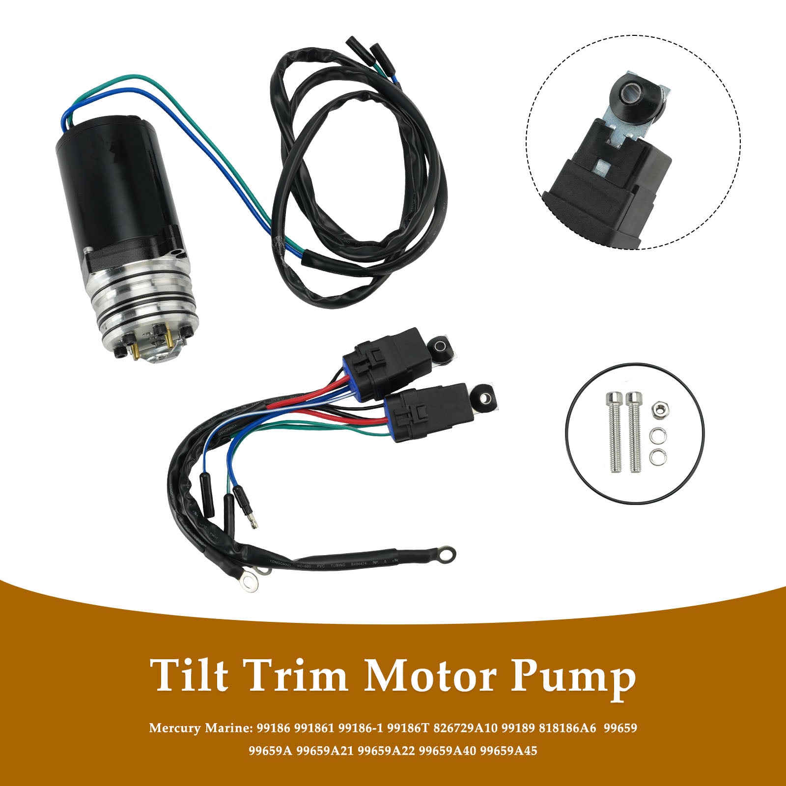 Tilt Trim Motor Pump For Mercury 40HP-220HP 10815PN 430-22012 99186 3 Wire