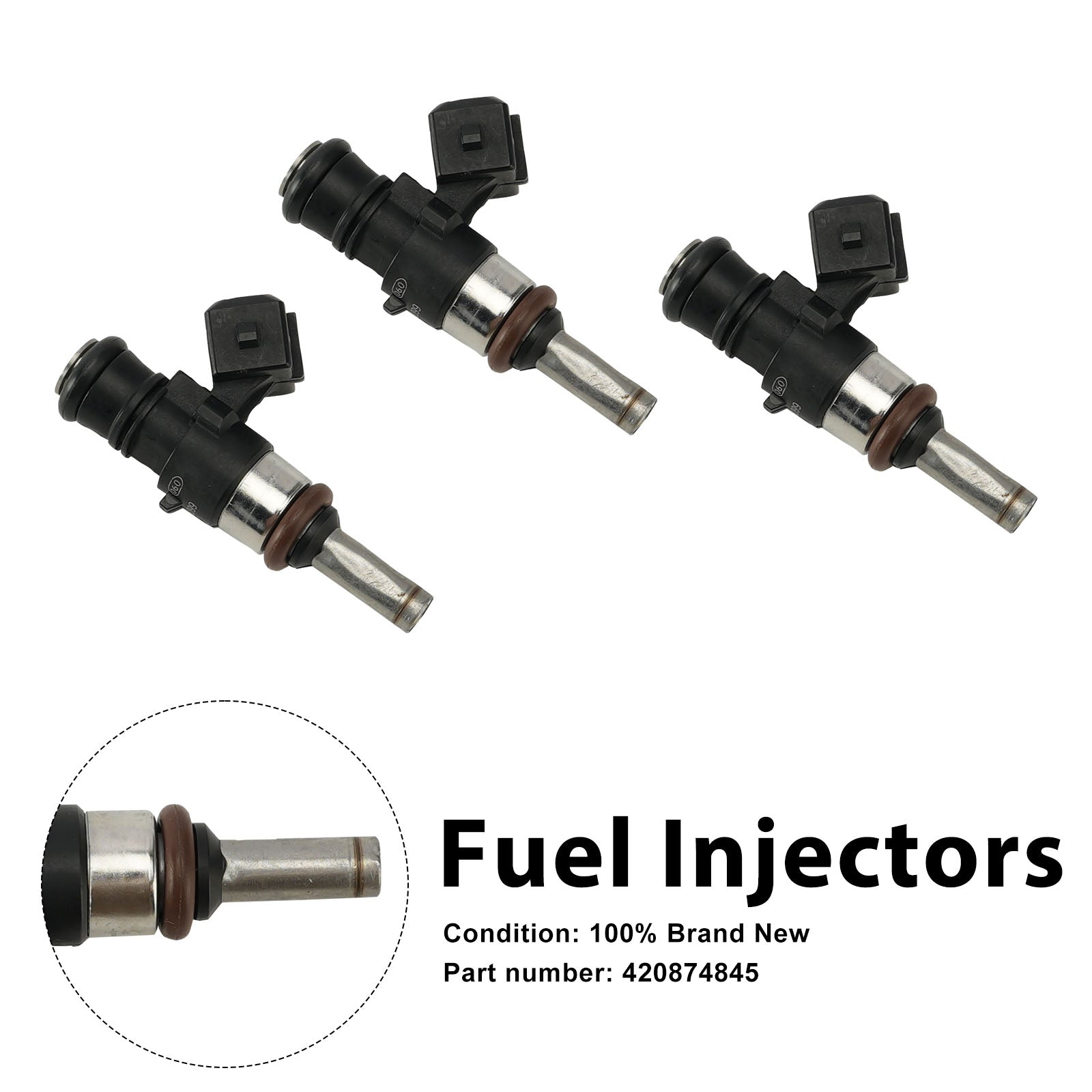 3PC 420874845 Fuel Injectors For Can-Am Maverick X3 Turbo 2017-2022
