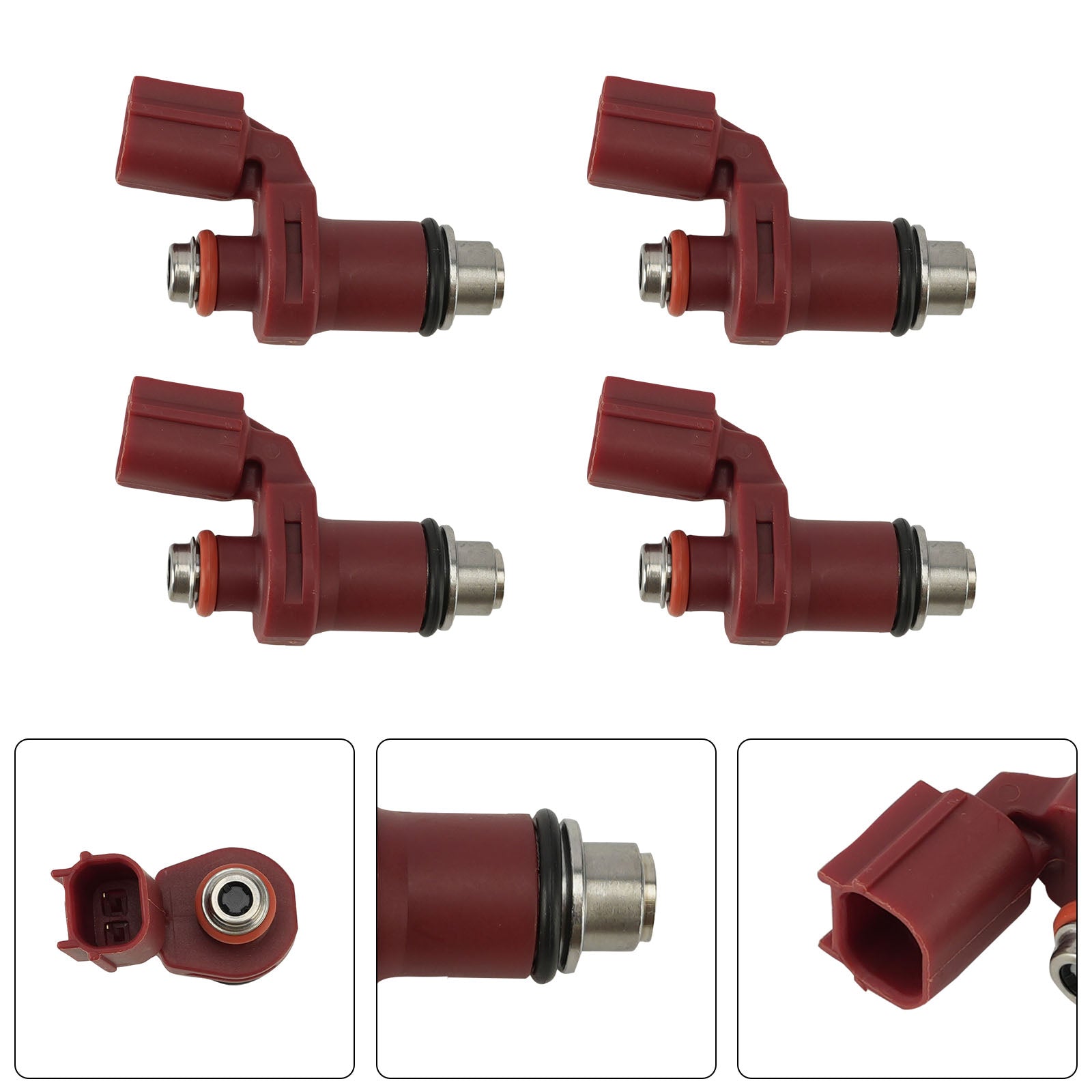 4PC Fuel Injectors 6FP-13761-00-00 For Yamaha Outboard 75HP 90HP