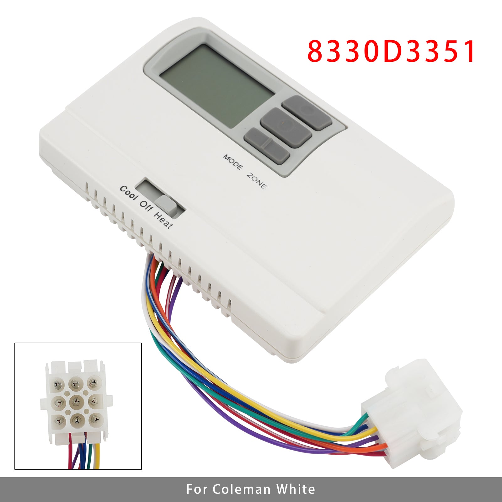 8330D3351 Digital Thermostat Rv Thermostat Heat/Cool WallMount White For Coleman