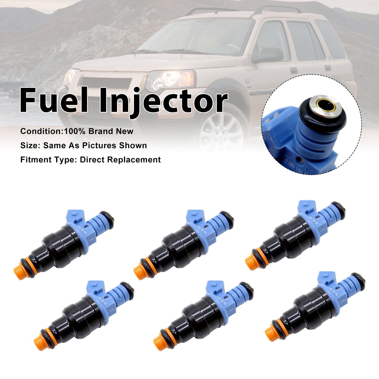 6Pcs Fuel Injector For Alfa Romeo 155 1992-1997 156 1997-2001 0280150703