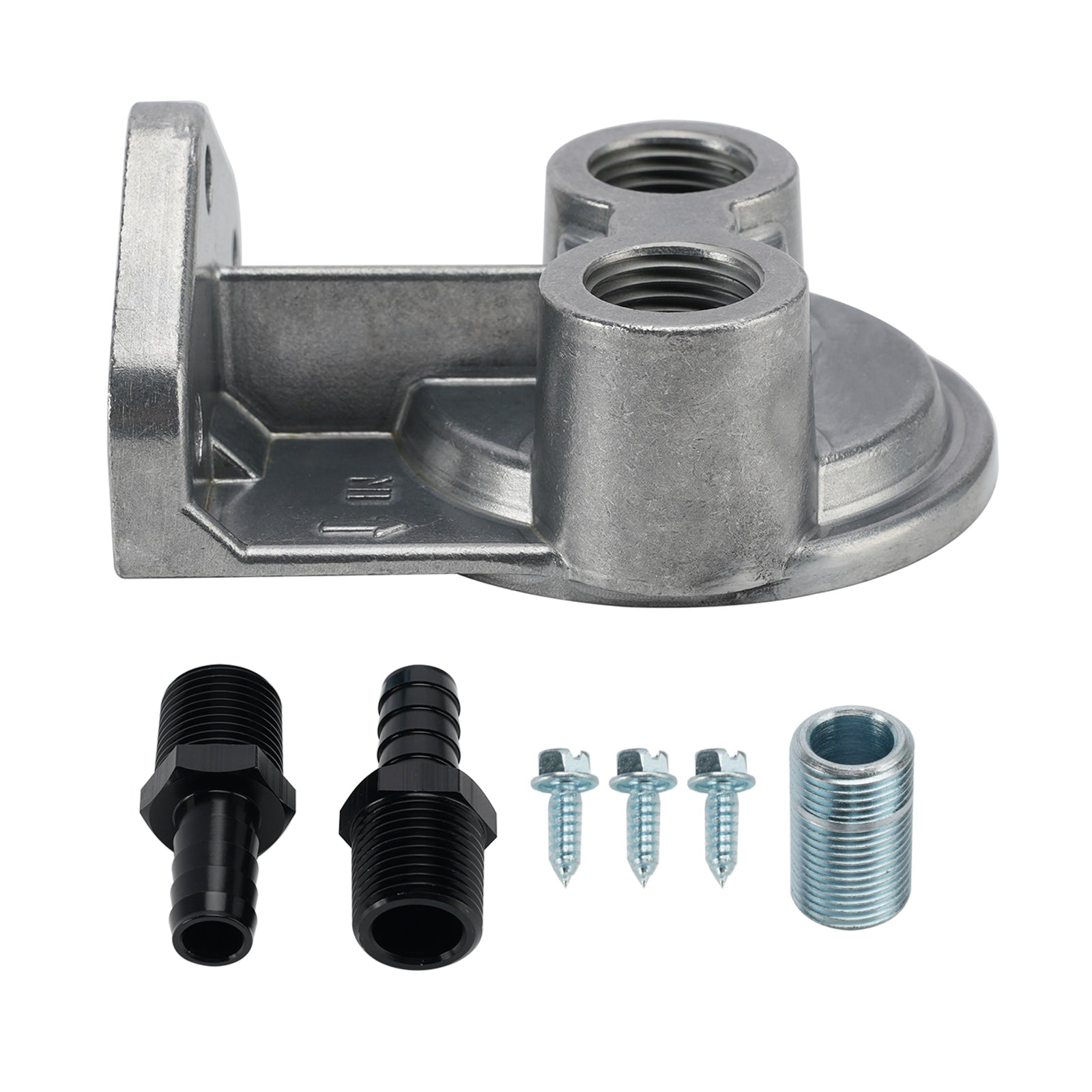 15708 Oil Filter Mount Kit 1/2 in NPT Female Ports 3/4-16 in Center Thread