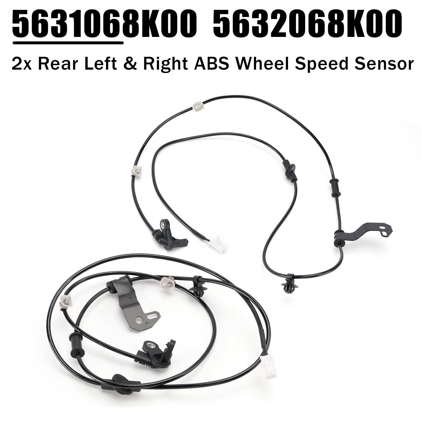 2x Rear Left & Right ABS Wheel Speed Sensor for Suzuki Alto VII 2009-2025 1.0